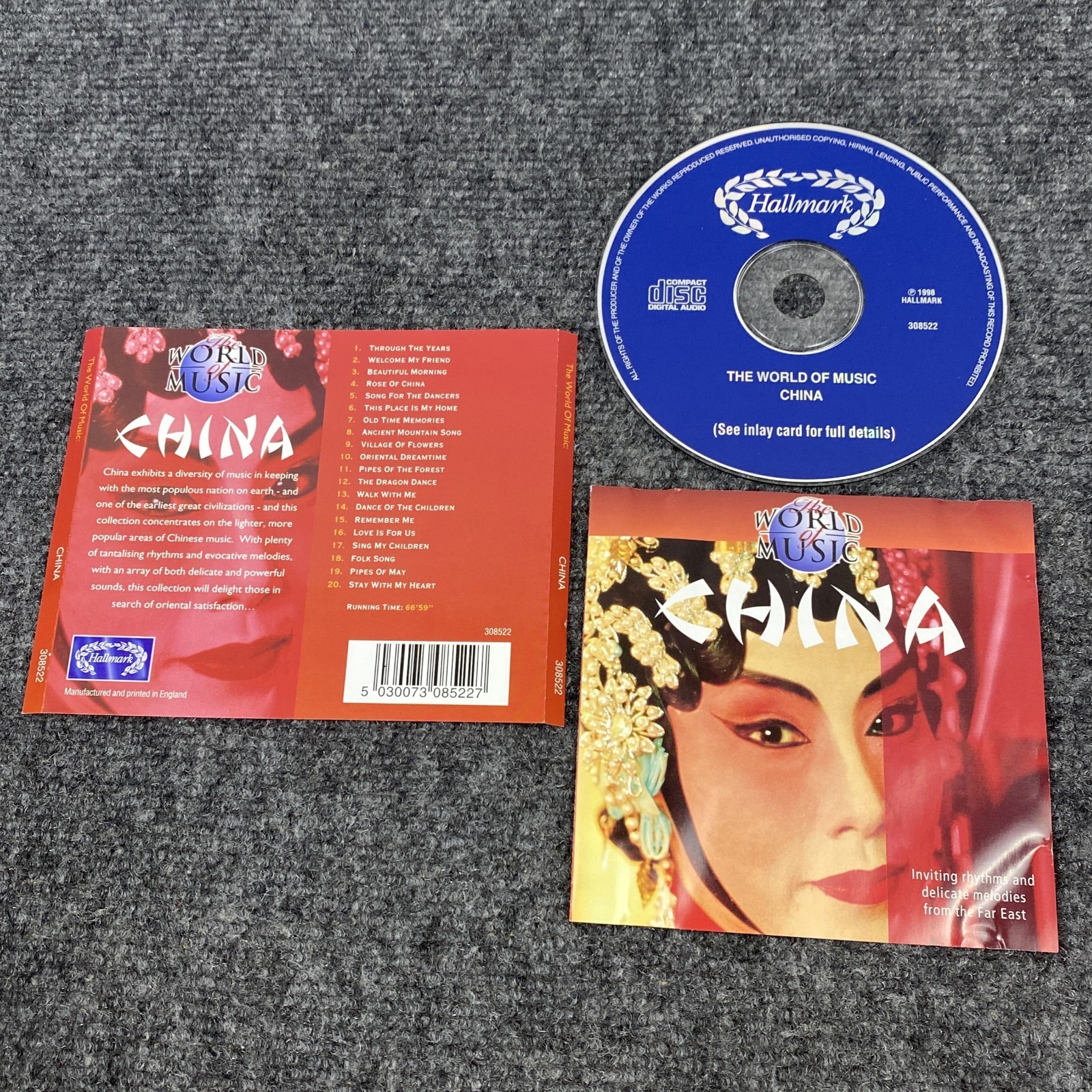 World of Music China CD 1998 Hallmark 20 Tracks Chinese Folk FreeShip NoCase