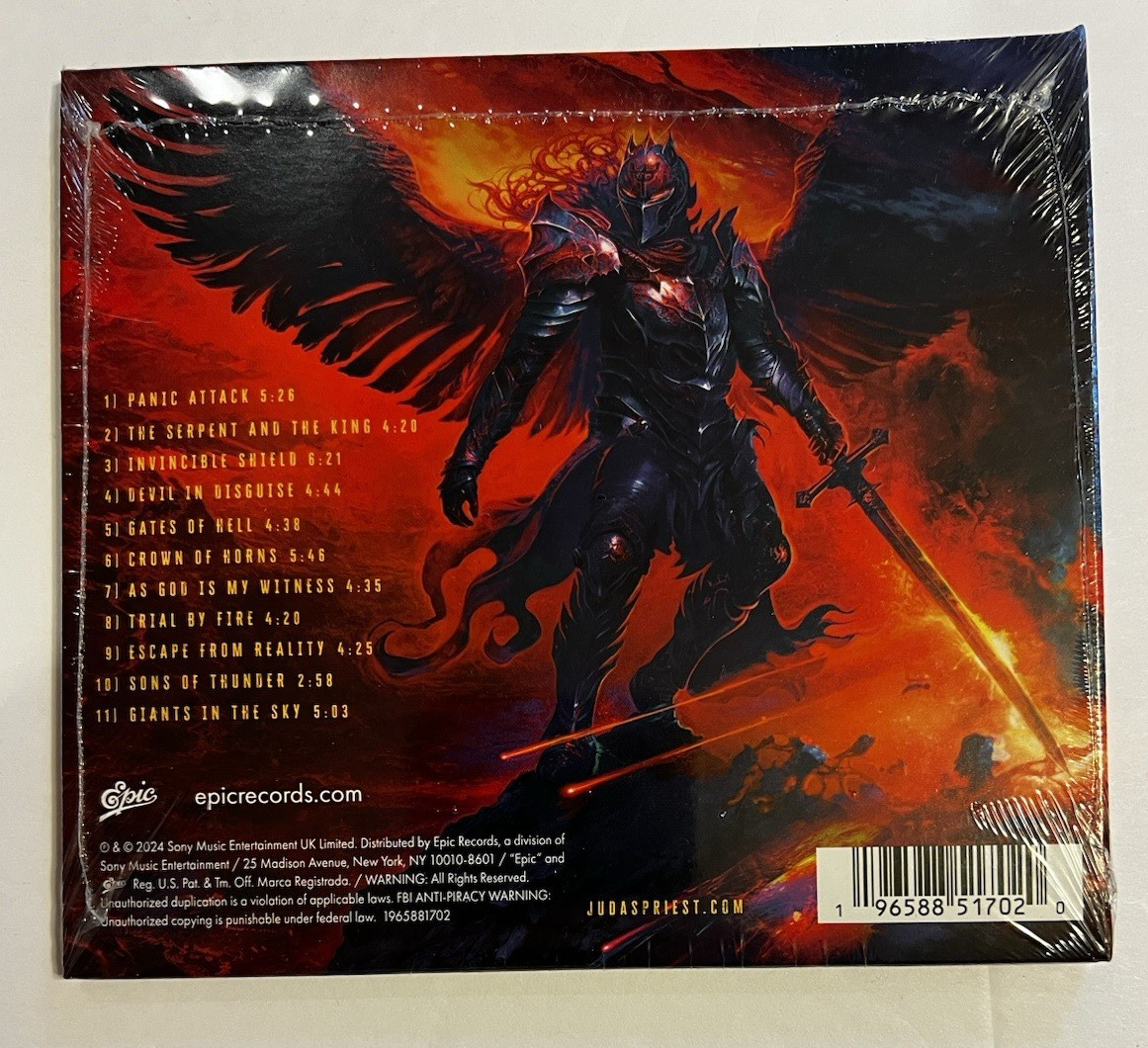 Invincible Shield by Judas Priest-Alternative Cover Artwork (Epic Records) New!