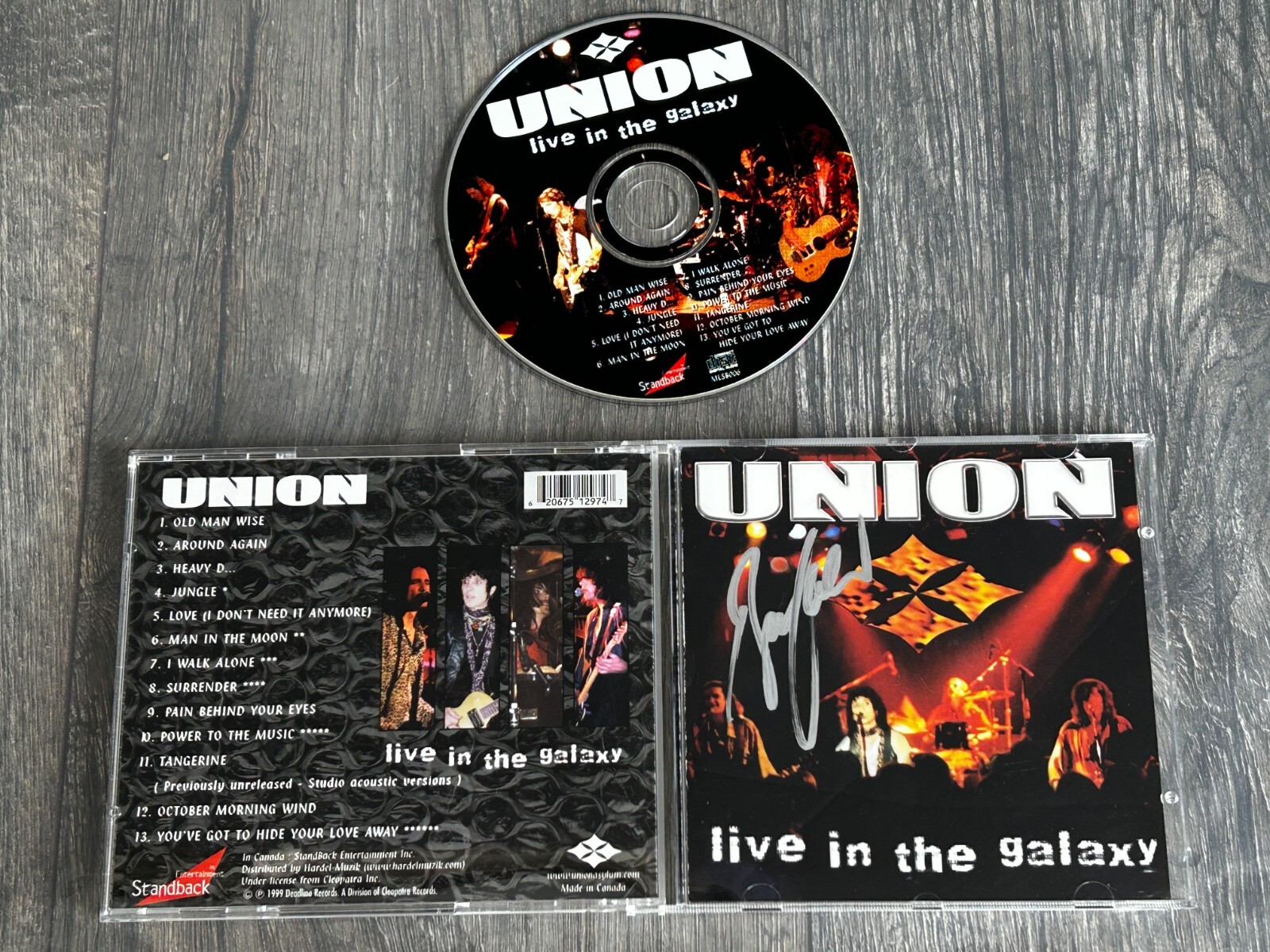 Kiss CD BRUCE KULICK Union Live In The Galaxy SIGNED AUTOGRAPH 1999 John Corabi