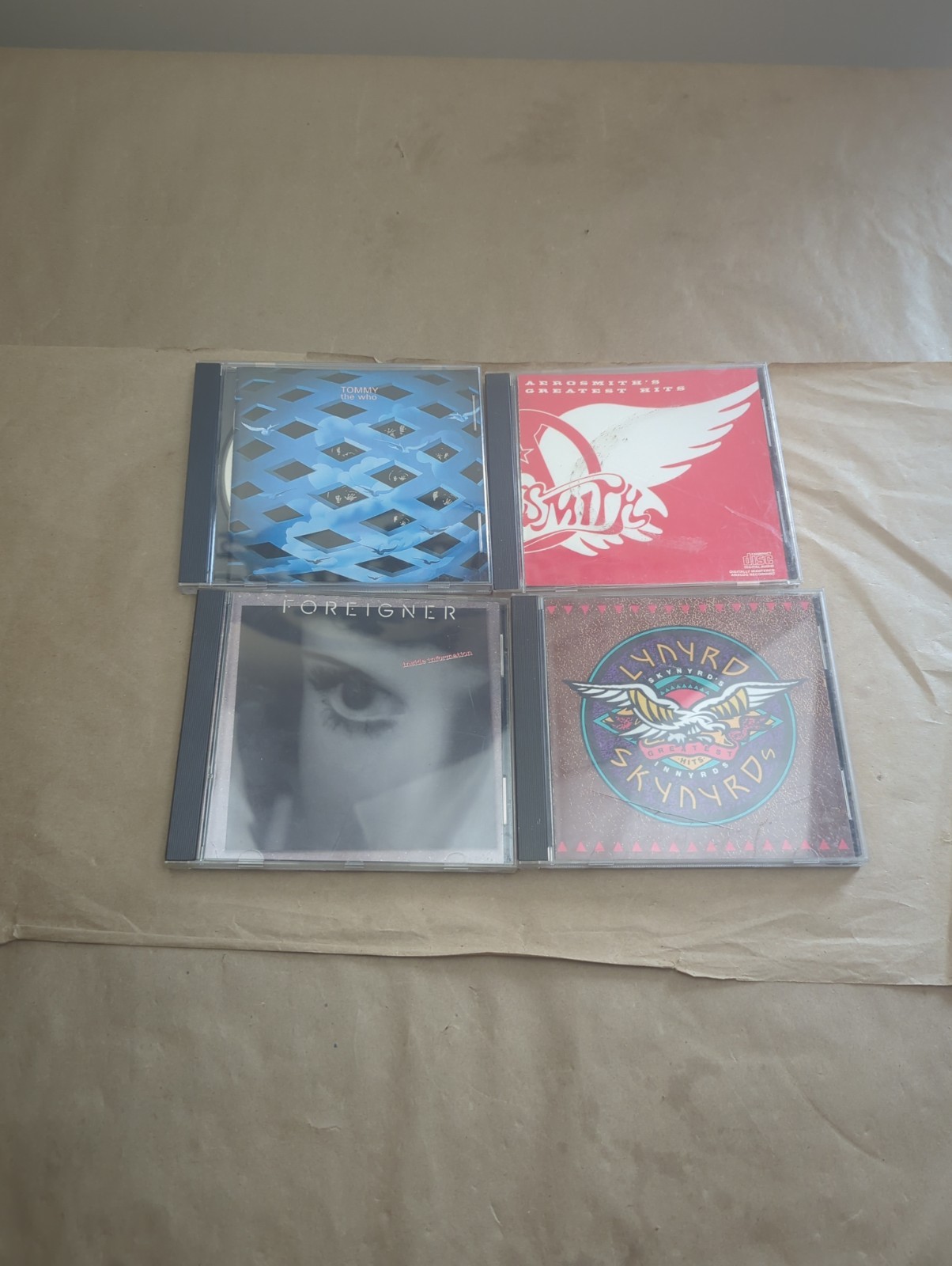 4 CD Lot The Who Aerosmith Foreigner Lynyrd Skynyrd 70s 80s Hard Rock Classic