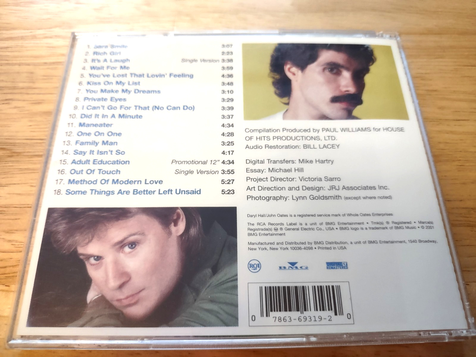 Hall & Oates “Very Best of Hall & Oates” CD RCA 2001