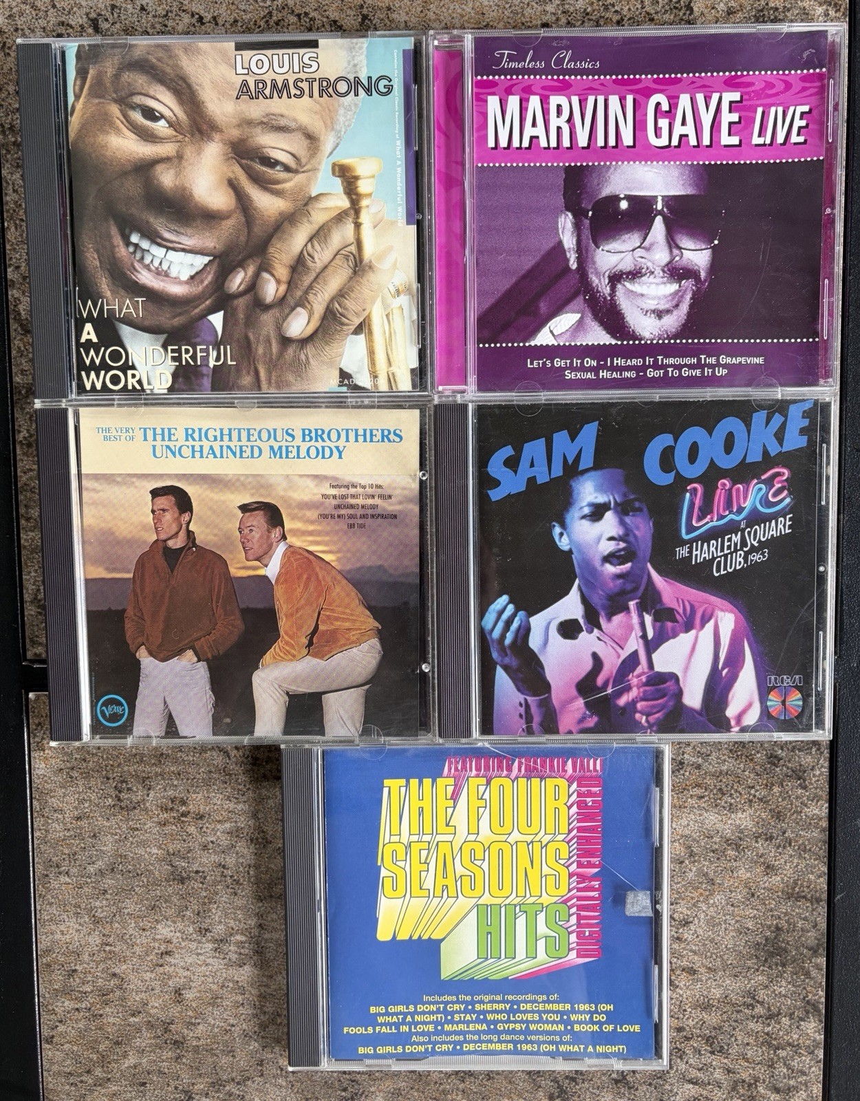 5 1960s Classic CDs – Sam Cooke, Righteous Brothers , Marvin Gaye, Four Seasons