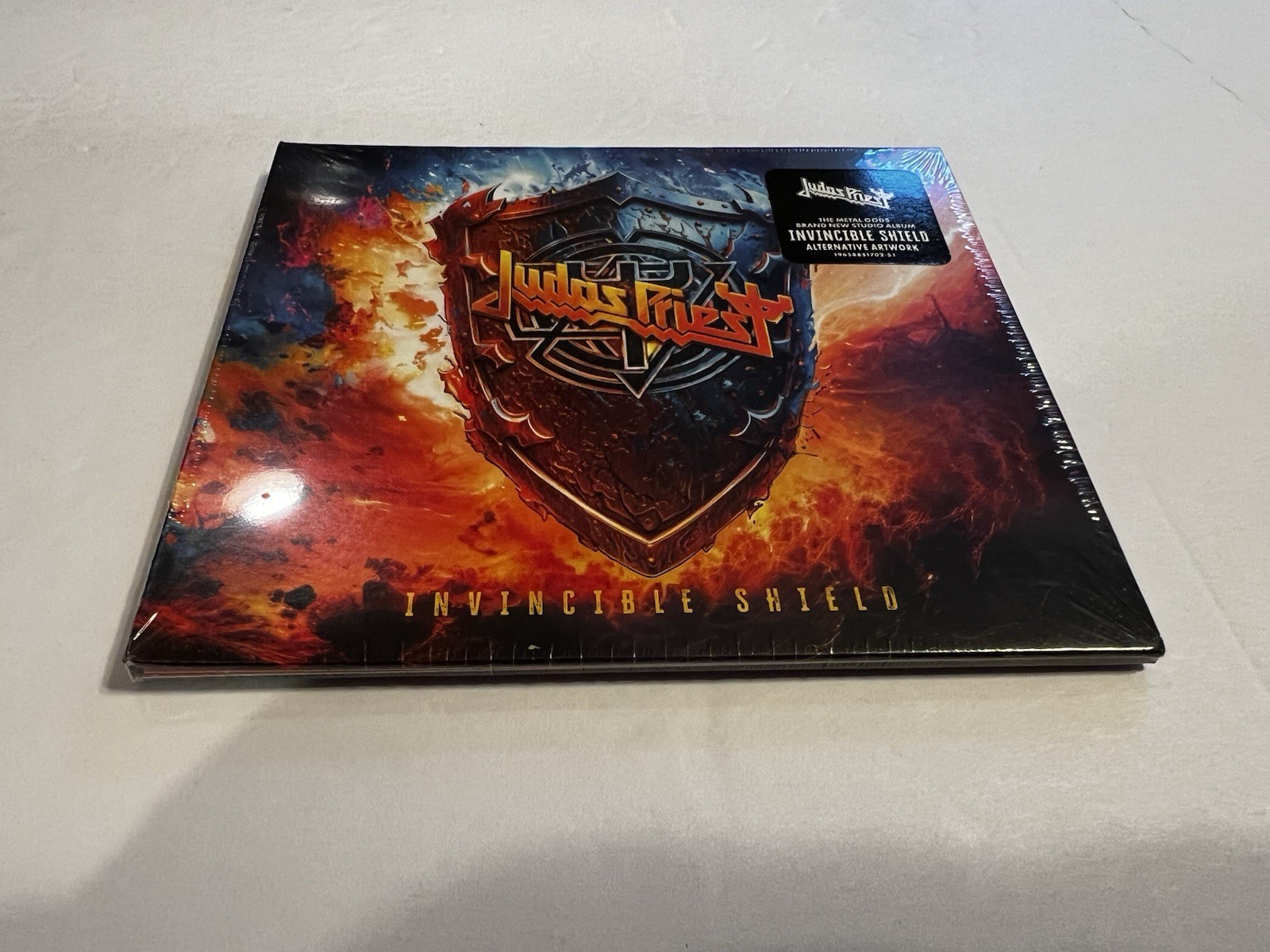 Invincible Shield by Judas Priest-Alternative Cover Artwork (Epic Records) New!