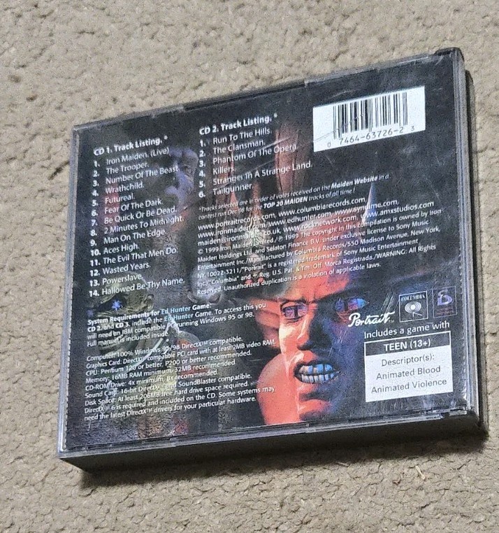 Iron Maiden Ed Hunter 2 CD & 1 PC Game Box Set w Booklet COMPLETE FastFreeShip!