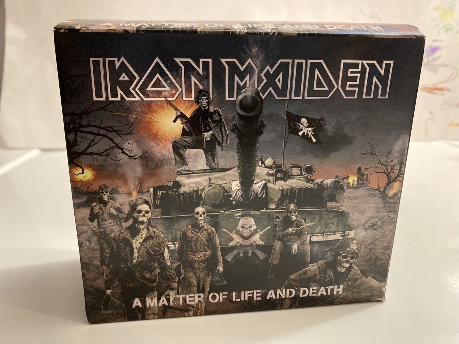 Iron Maiden Matter of Life & Death Figurine And Patch With Box Only NO CD