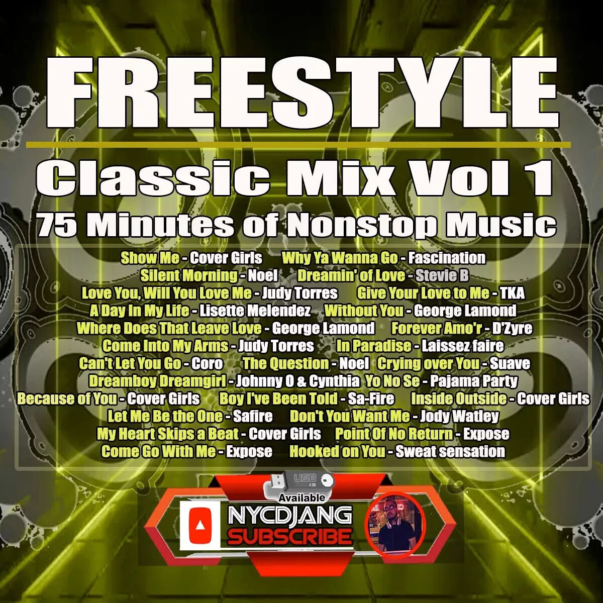 6 CD’S 90’s Freestyle Classic Mix : Vol 1, 2, 3, 4,5 & 6 Nonstop Music NYCDJANG
