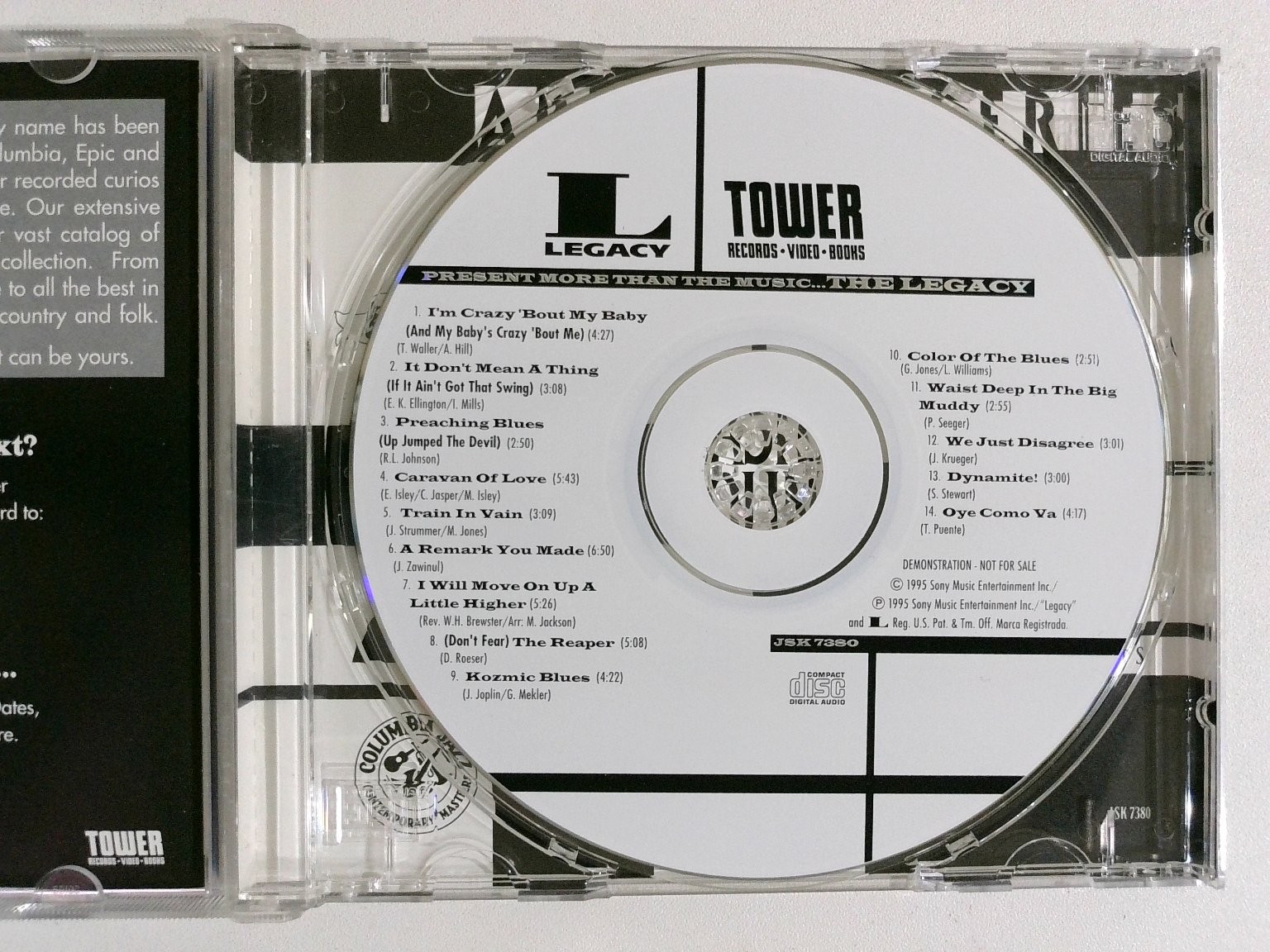 Various Artists – The Legacy CD 1995 Promo Compilation Jazz Blues Rock