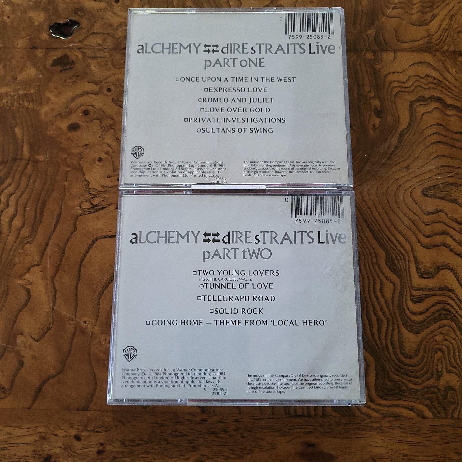 DIRE STRAITS CD Lot ALCHEMY PART 1 & 2 On Every Street Mark Knopfler Chet Atkins