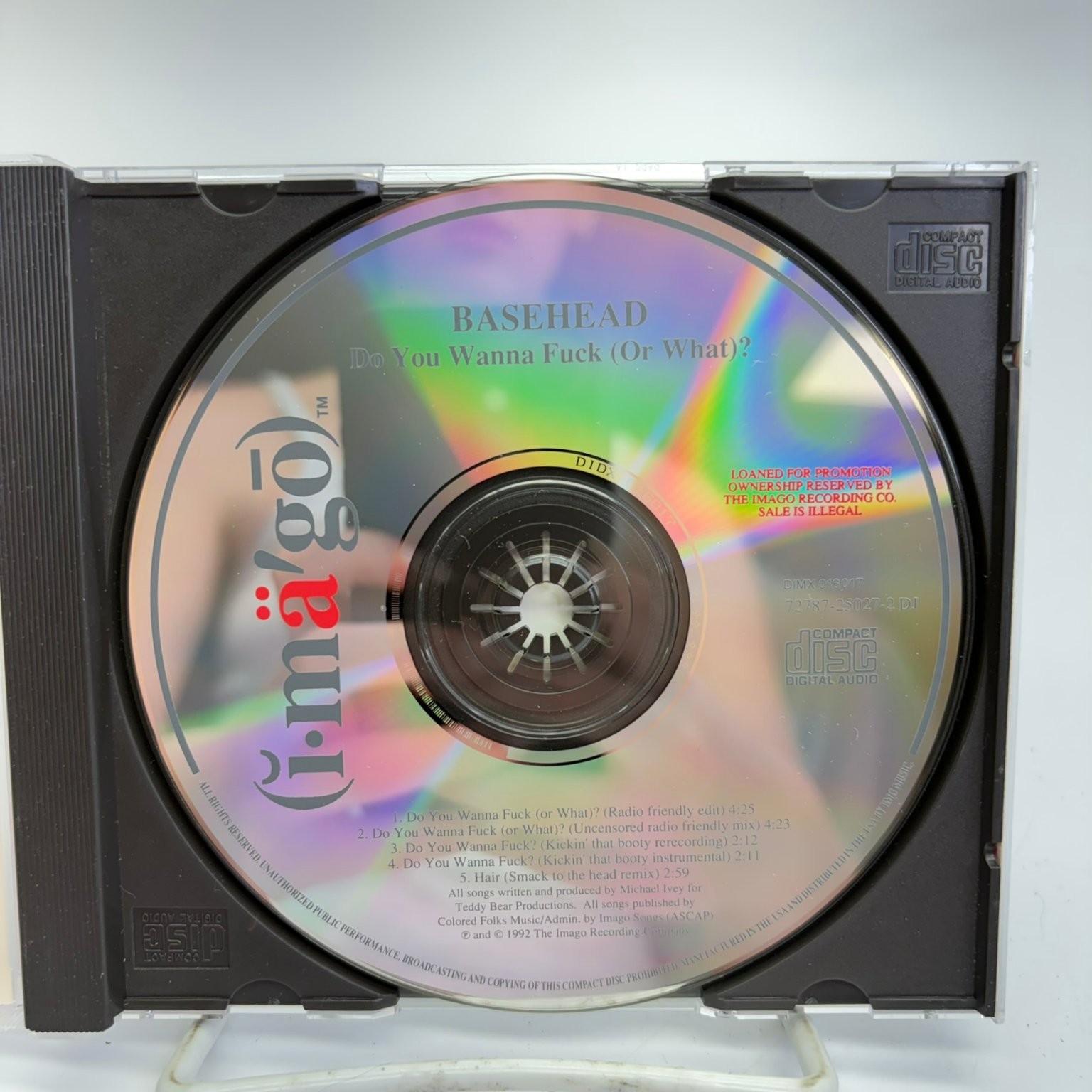 Basehead – Do You Wanna F*** (Or What)? CD 1992 Promo Imago Hip Hop