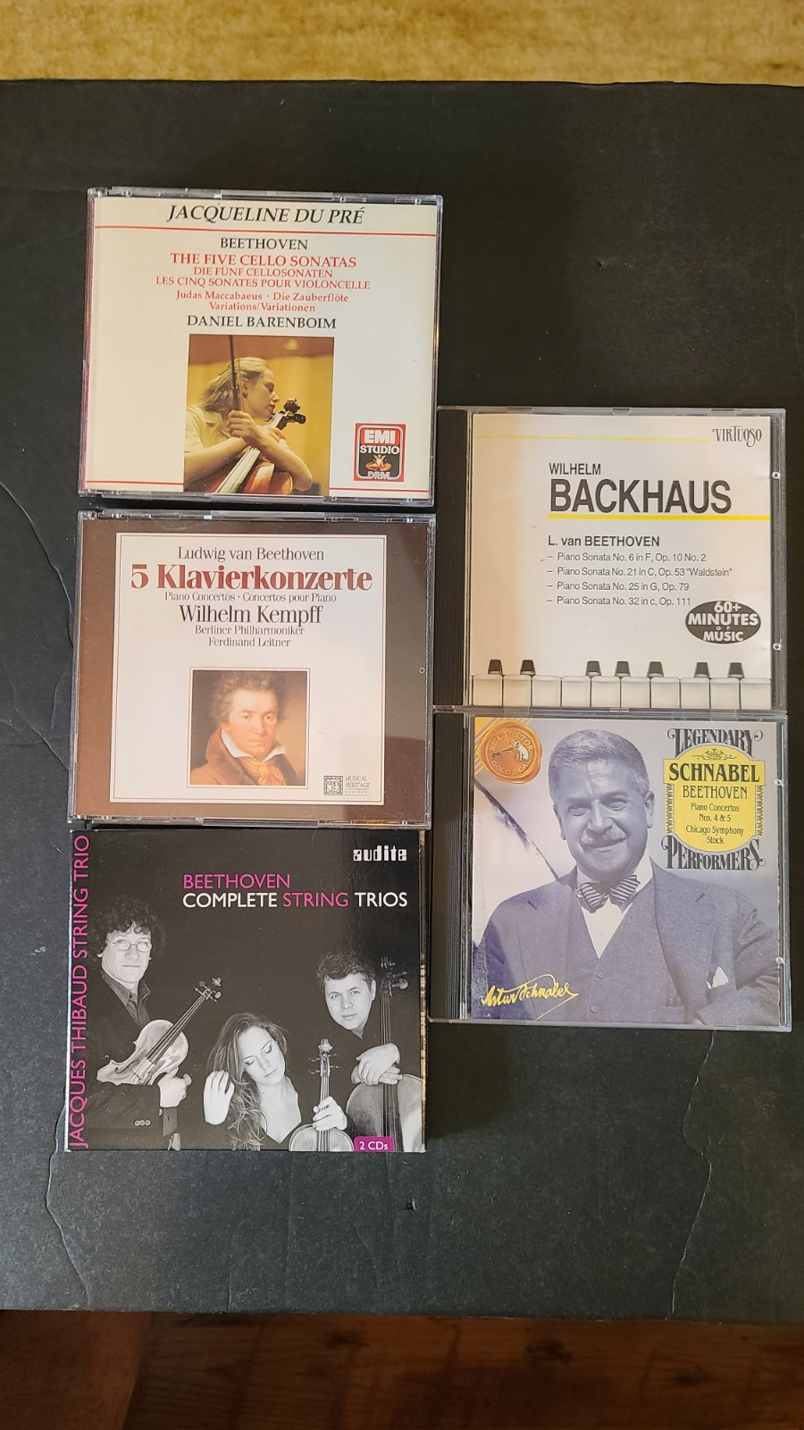 Classical Music CD Lot – Beethoven 10 Cds #1 Kempff Barenboim Backhaus Schnabel+