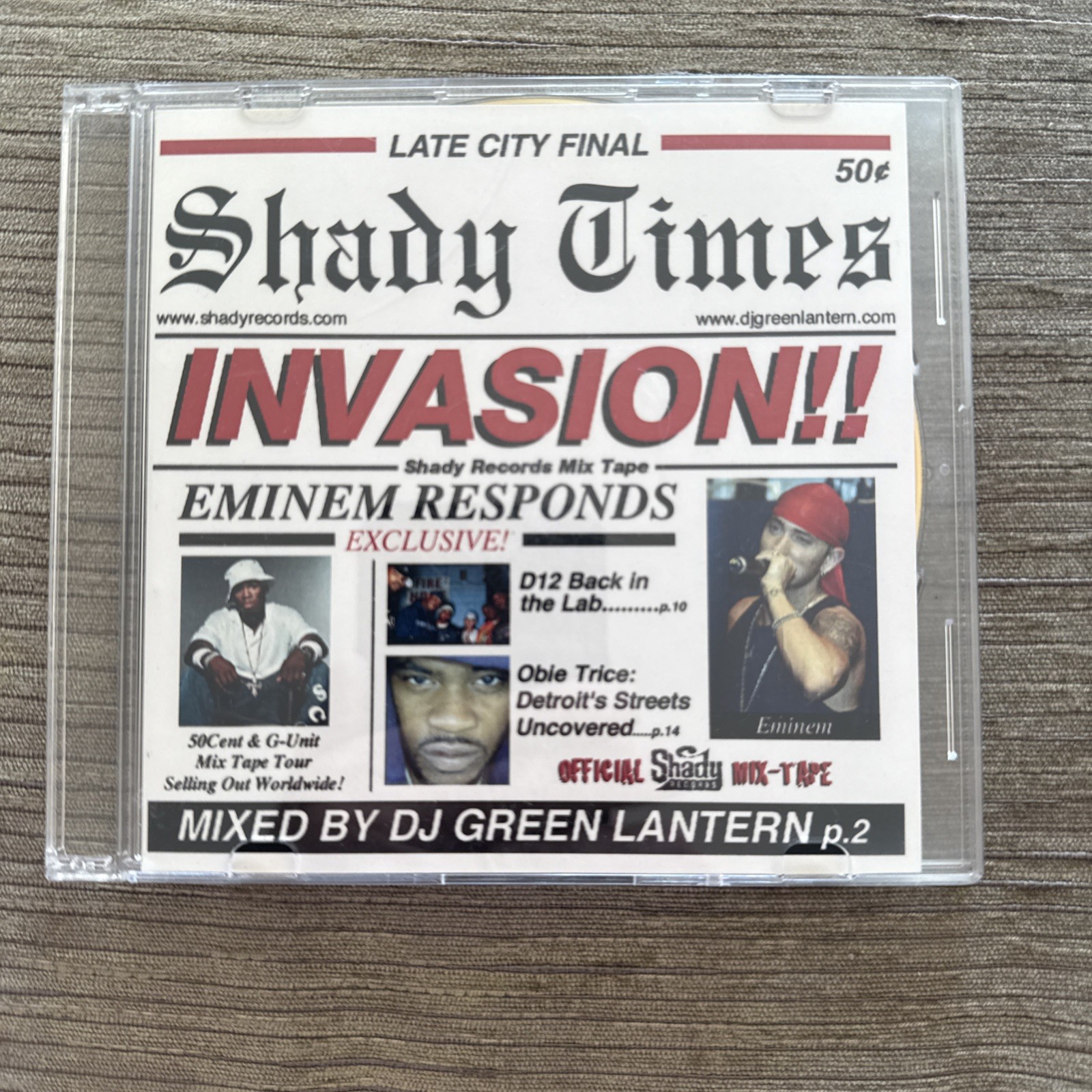 RARE DJ Green Lantern Invasion pt.1 Shady Times NYC mixtape mix cd.