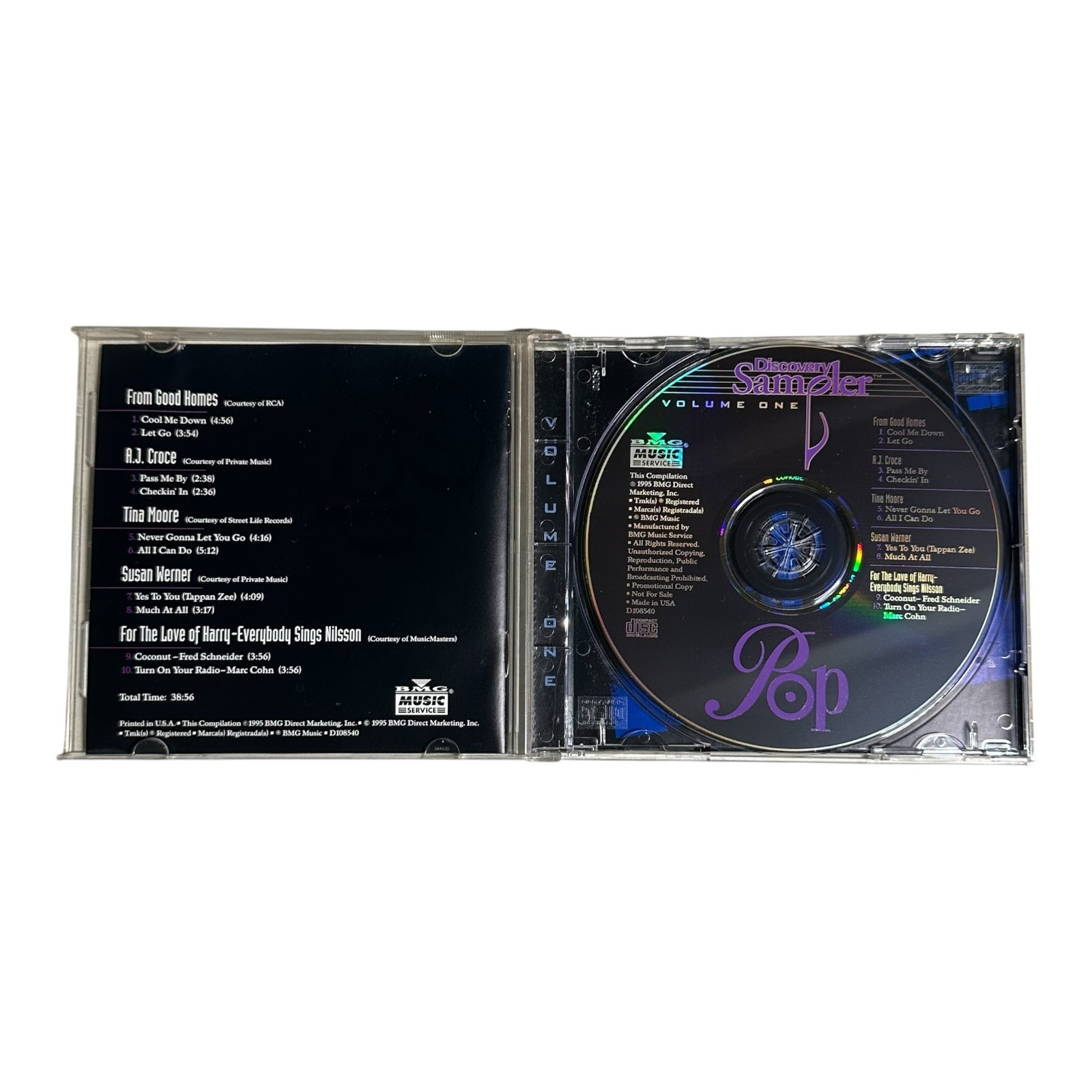 Discovery Sampler Pop Volume One CD BMG Music Service Promo 1995