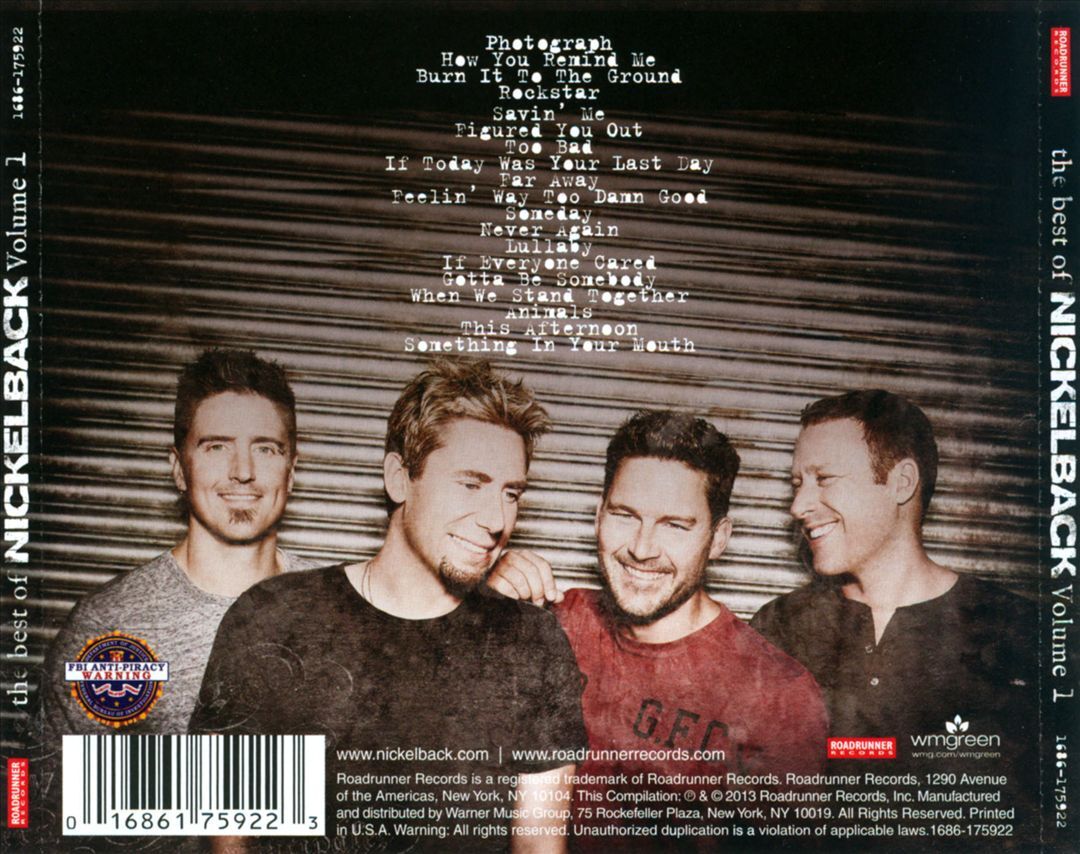 NICKELBACK – THE BEST OF NICKELBACK, VOL. 1 NEW CD