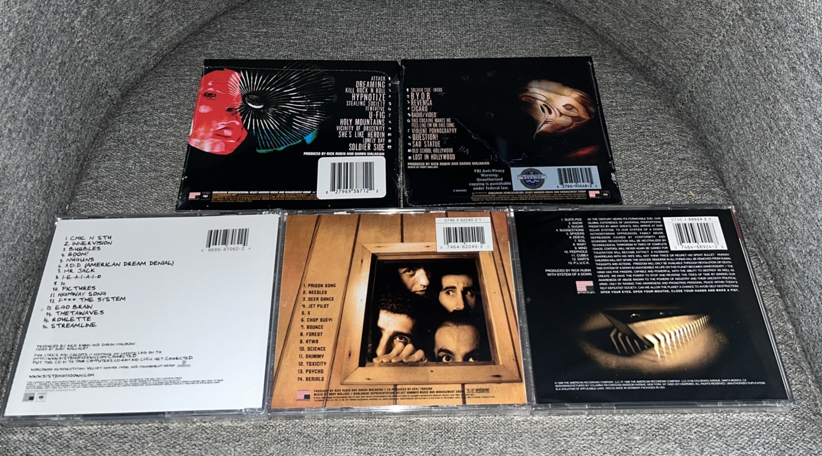 System of a Down 5 CD Lot Hypnotize, Mezmerize, Steal This Album, Toxicity