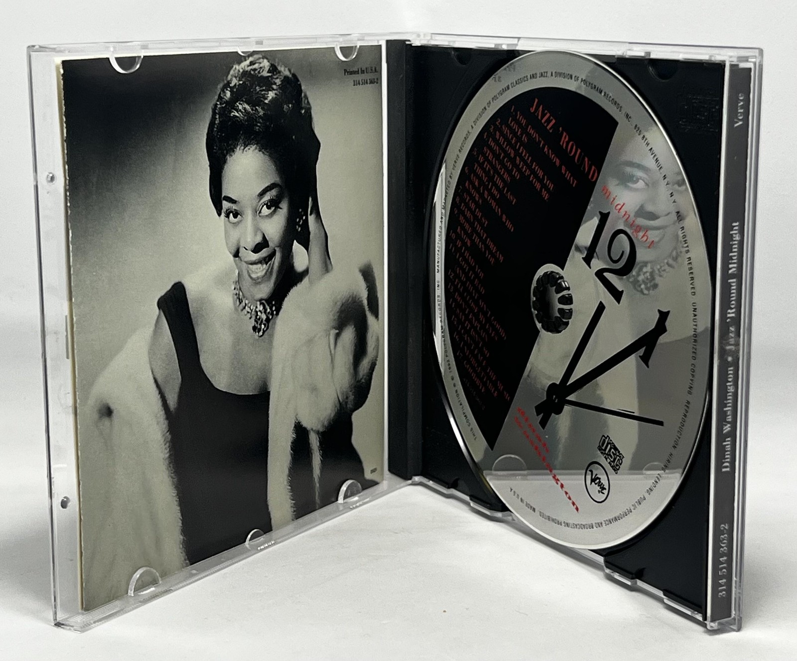 Vintage Dinah Washington CD Jazz ‘Round Midnight Vocal Jazz Album Verve 1993