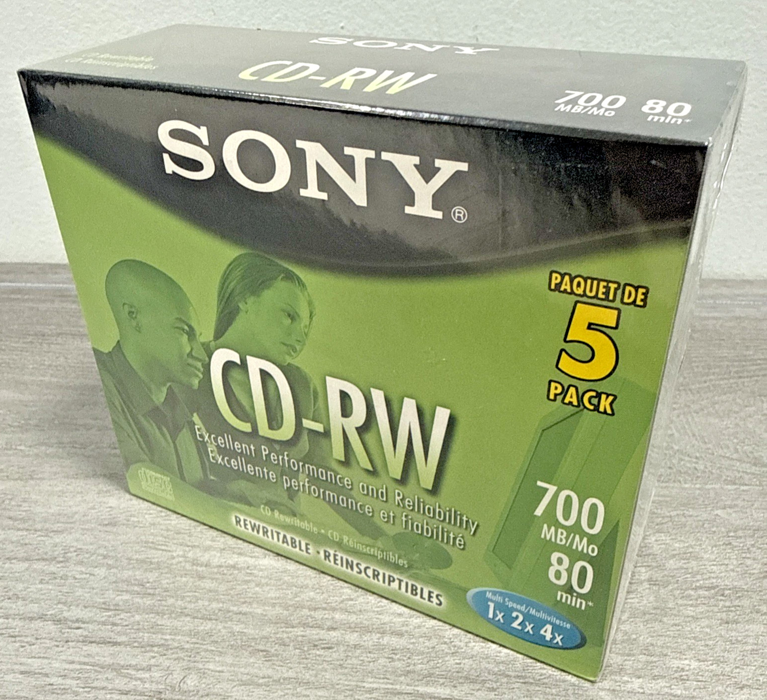 NEW SEALED Sony CD-RW Blank Media 5x 4x 700MB in Full Size Jewel Cases CDRW700L