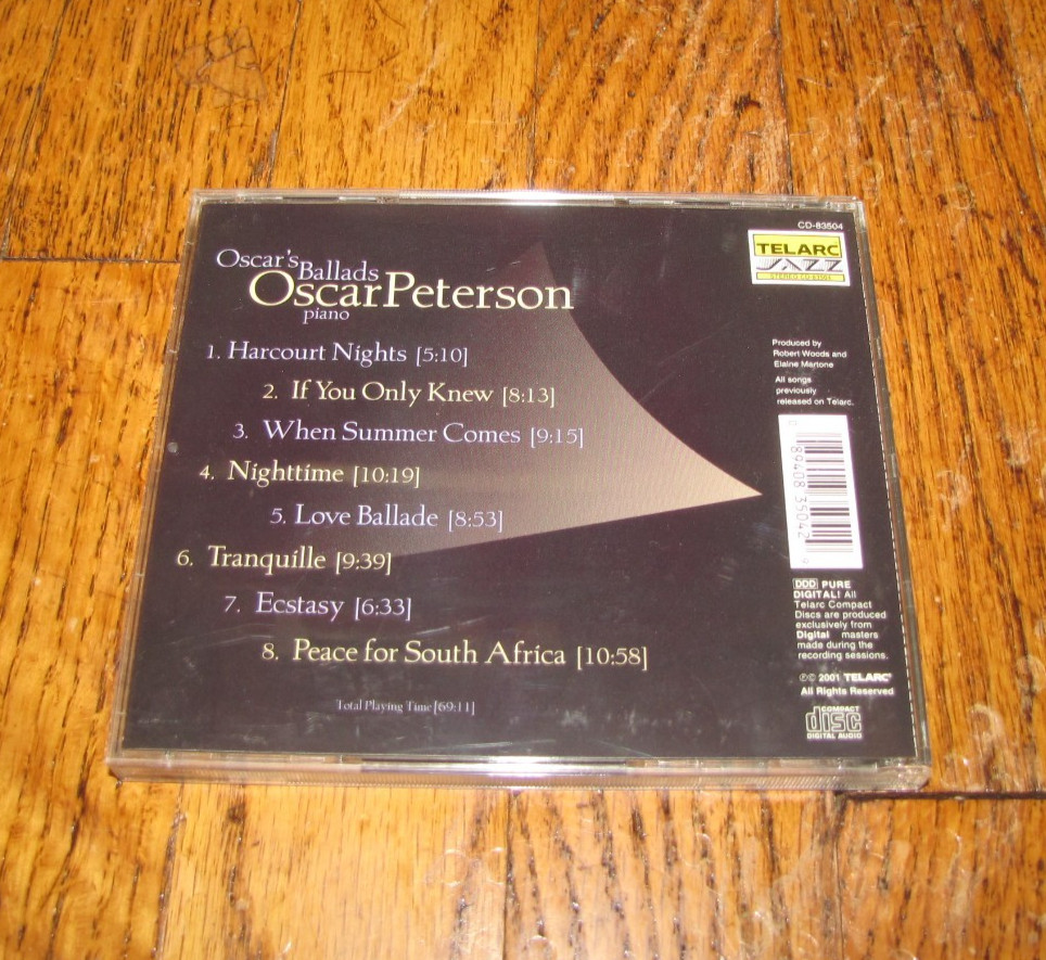 OSCAR PETTERSON – OSCAR’S BALLADS – TELARC PROMO CD