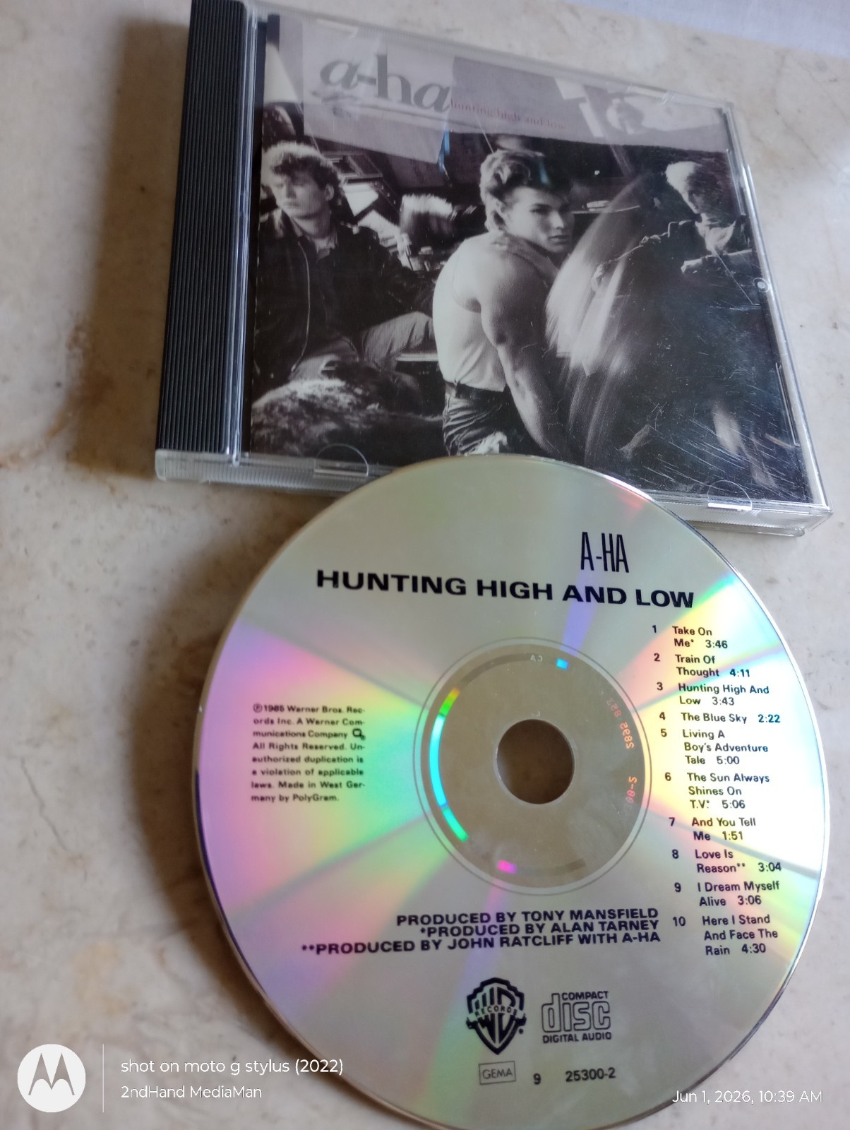 1985 A HA HUNTING HIGH & LOW CD WEST GERMANY