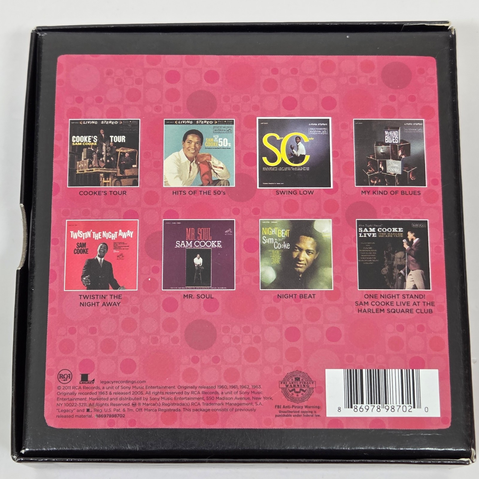 Sam Cooke The RCA Albums Collection 8 CD Box Set 2011 Legacy Remastered Soul R&B