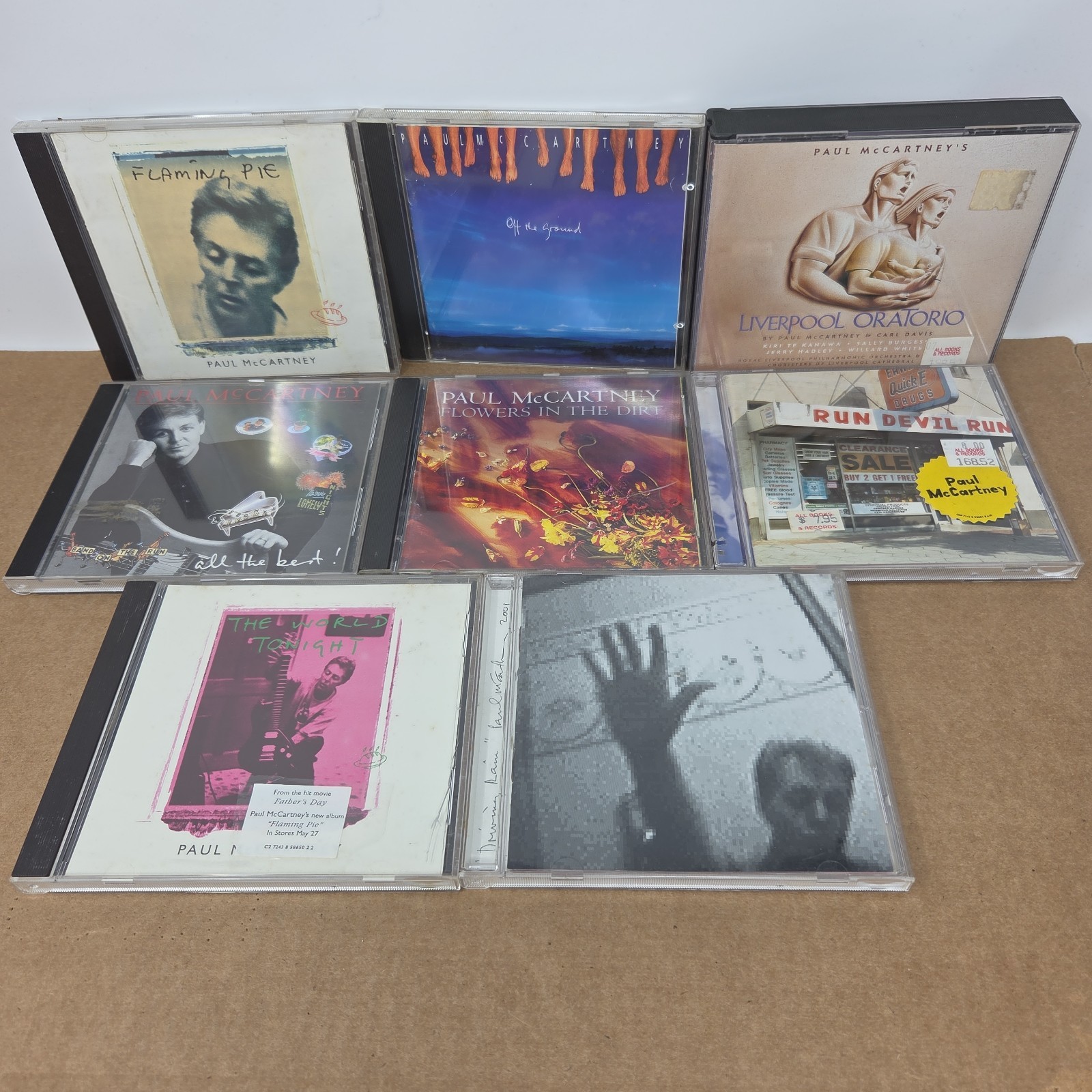 Paul McCartney CD Lot – All The Best, Driving Rain, World Tonight, Run Devil ++