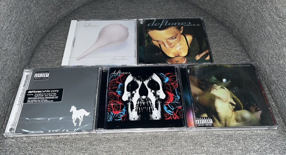 Deftones 5 CD Lot Adrenaline, Around The Fur, White Pony, Wrist, Deftones