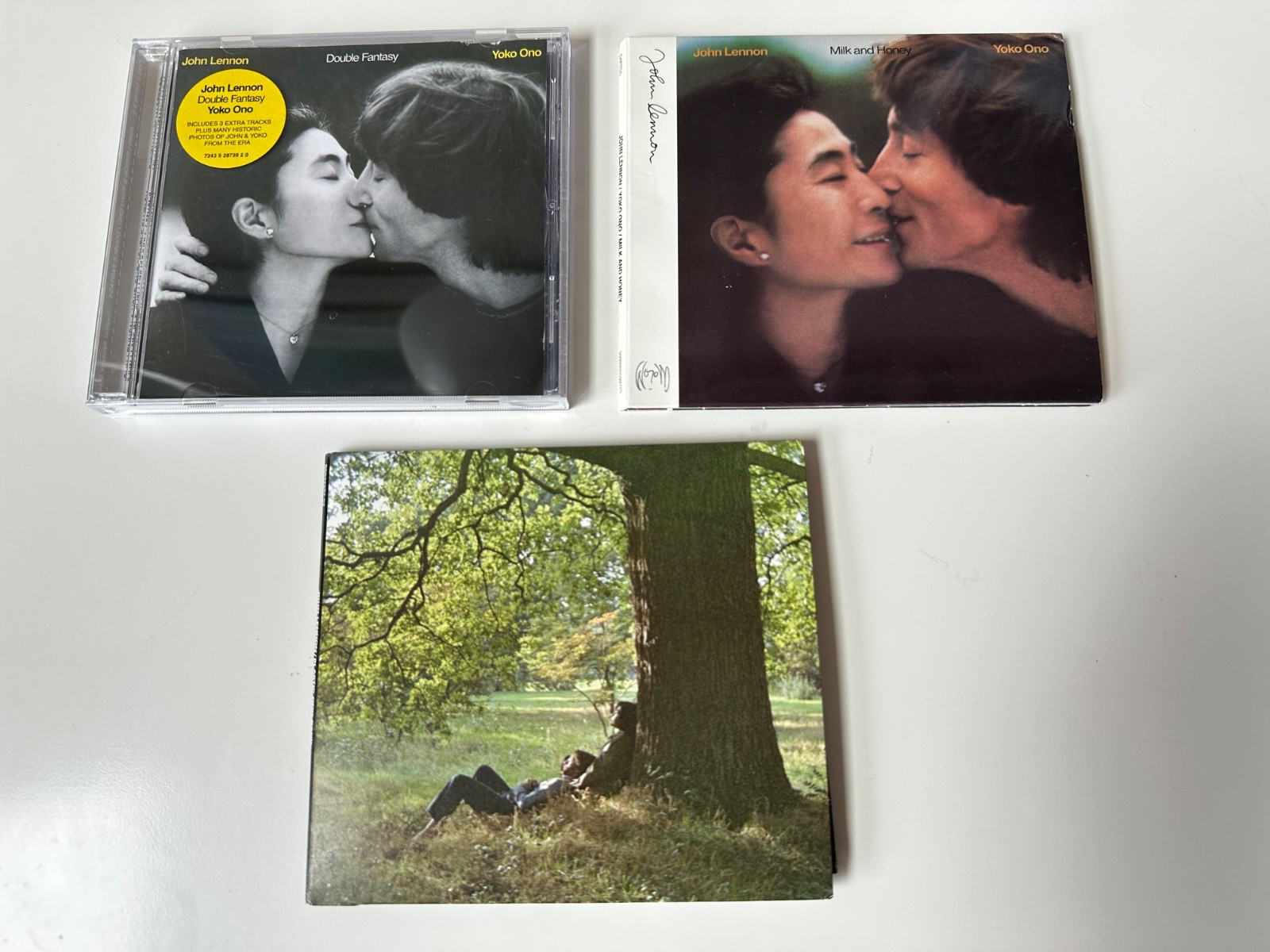 John Lennon Yoko Ono Plastic Ono Band 3 CDs Pre-owned Double Fantasy Milk and Ho