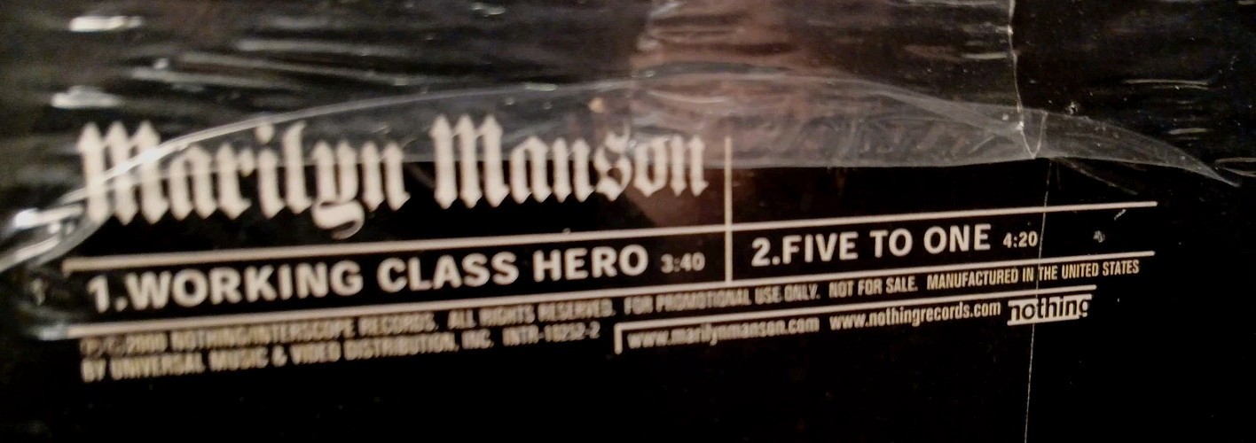 MARILYN MANSON CD JOHN LENNON Working Class Hero DOORS Five to One SEALED promo