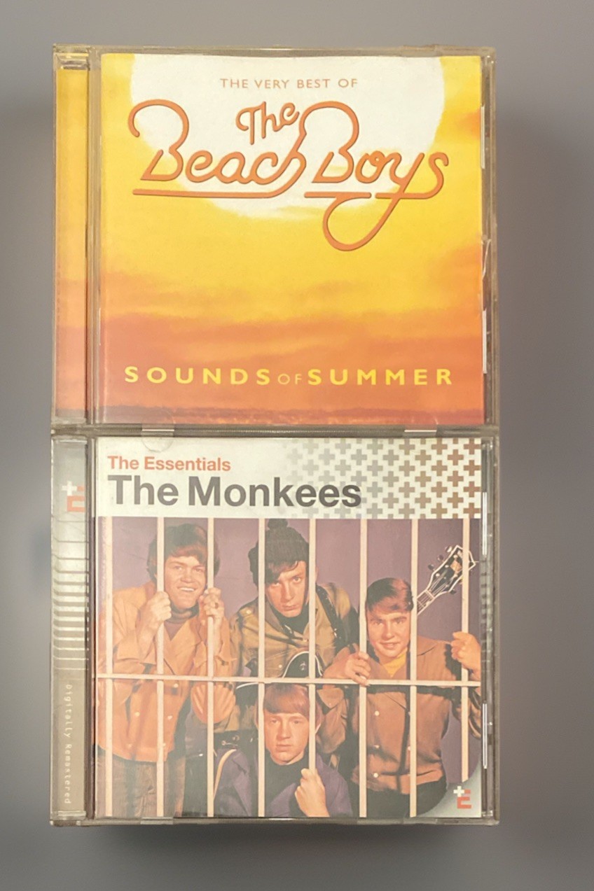 60s Pop Rock CD Lot – Beach Boys Sounds of Summer + The Monkees Essentials VG+