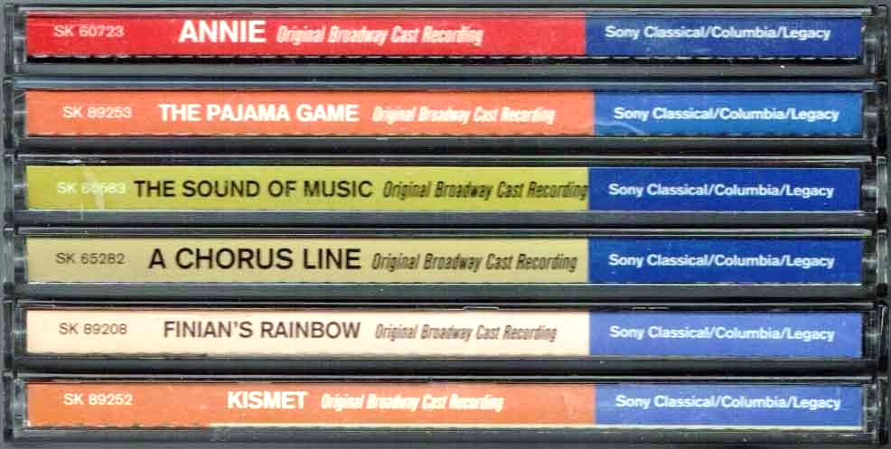 OCR 6 CD LOT Annie+Pajama Game+Finians Rainbow+Kismet+Chorus Line+Sound Of Music