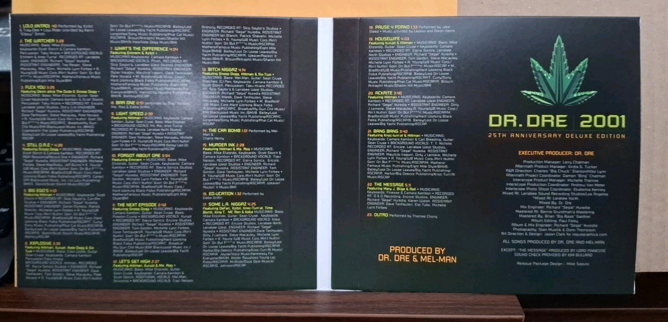 Dr. Dre ‘2001’ 25TH Anniversary Edition cd “Elevated” Version Limited To 1500