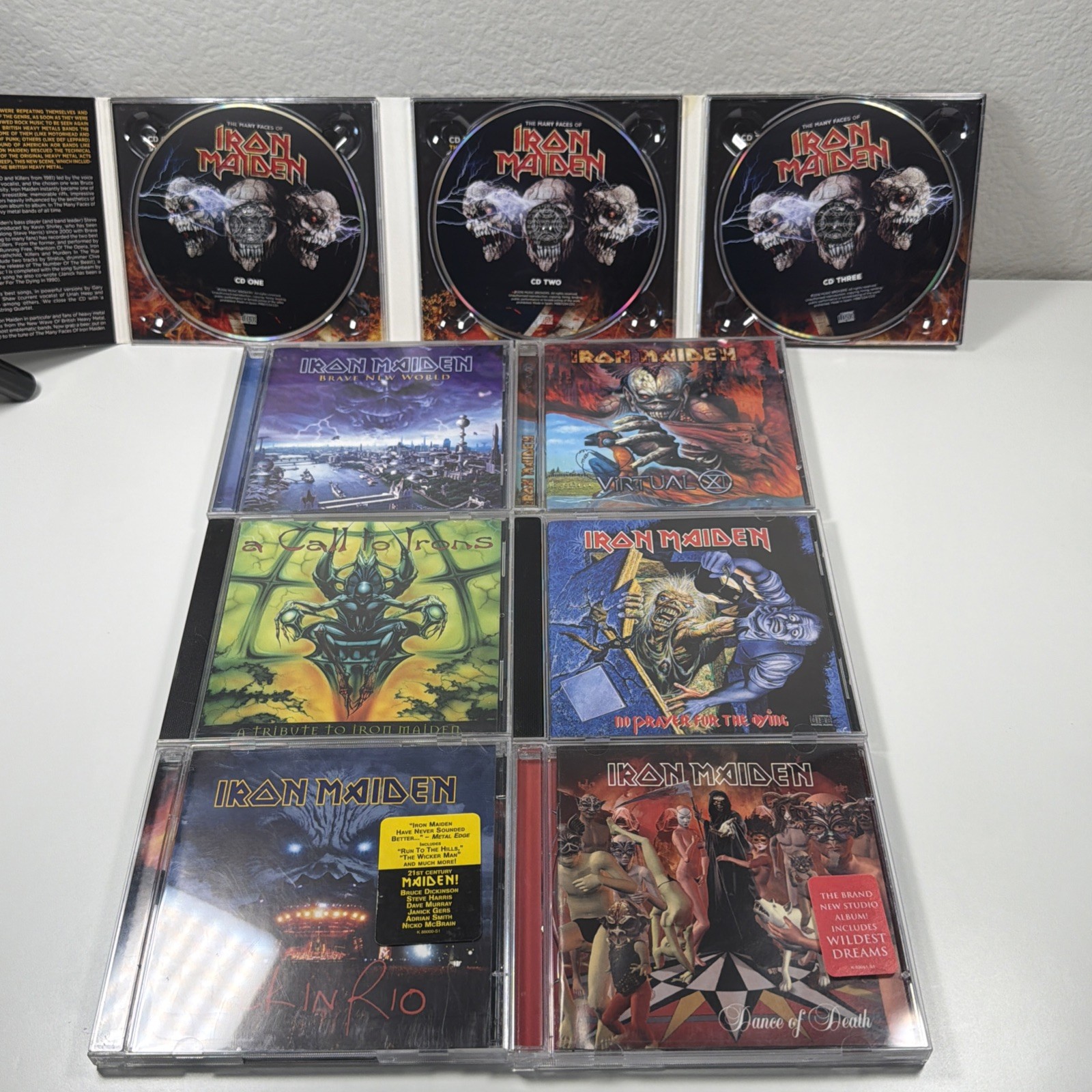 Lot Of 7 Iron Maiden Cd Albums Mint Discs Complete Clean 10 Disc Set Rare HTF