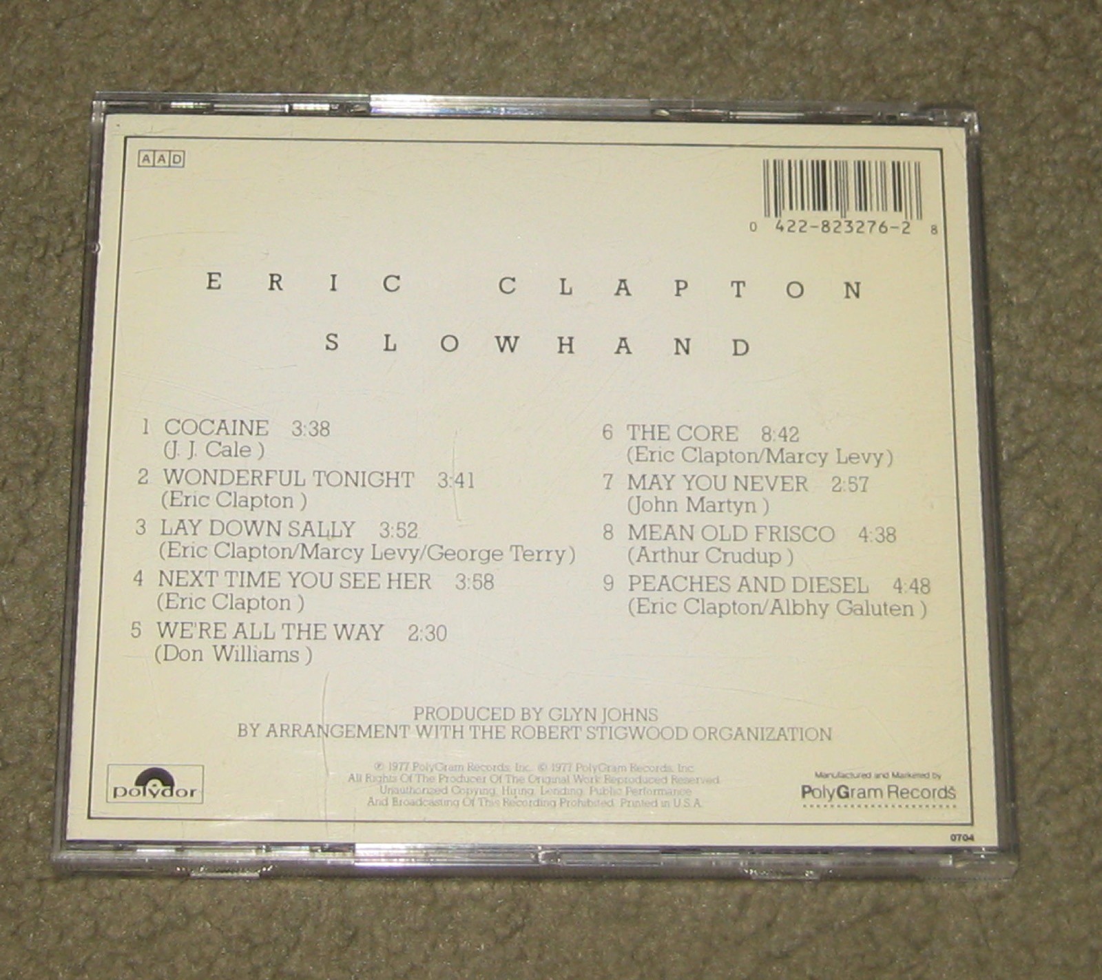 Eric Clapton – Slowhand (CC, Polydor Records) 823 276-2