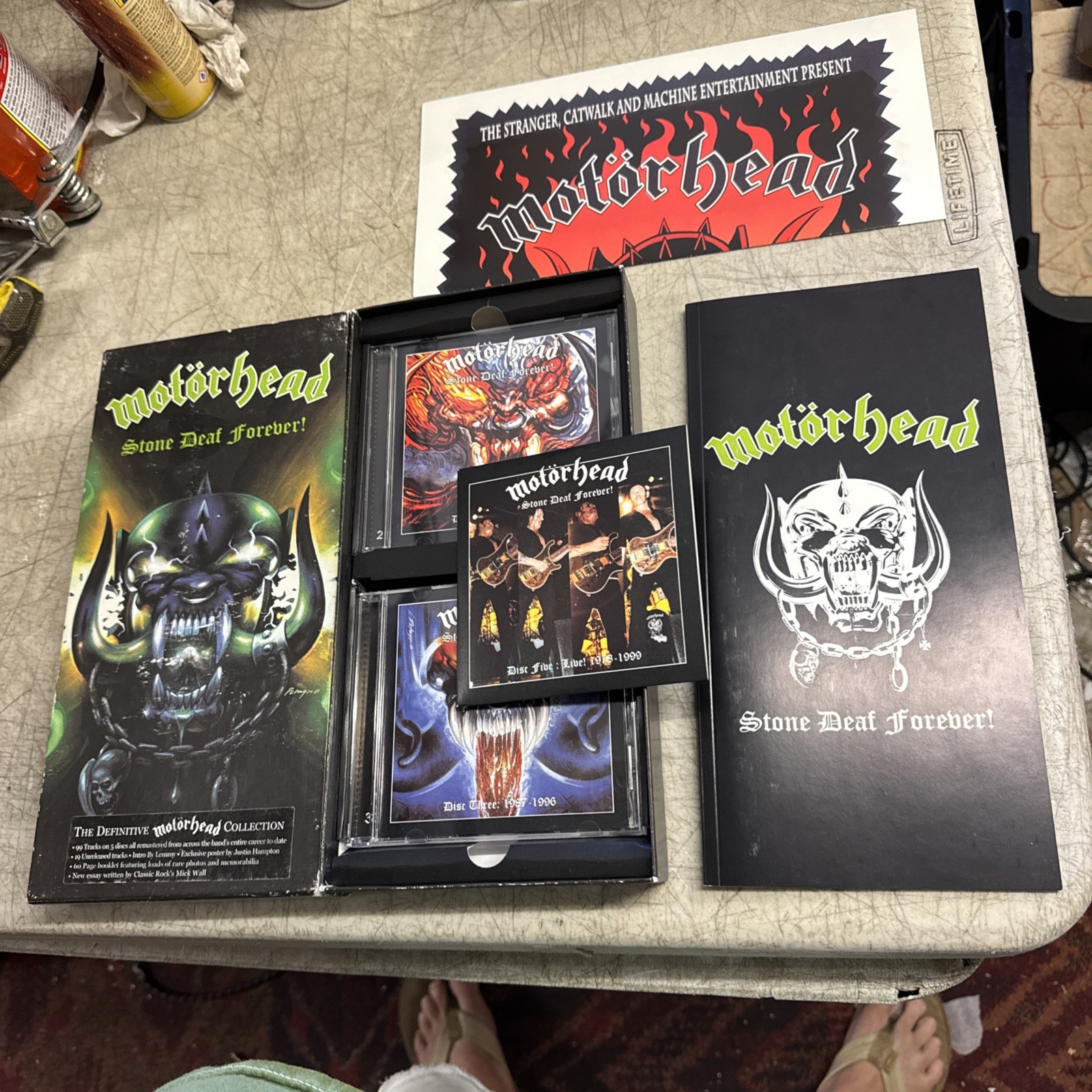 Motorhead – Stone Deaf Forever – Box Set – 5 CDs Booklet & Poster – Excellent