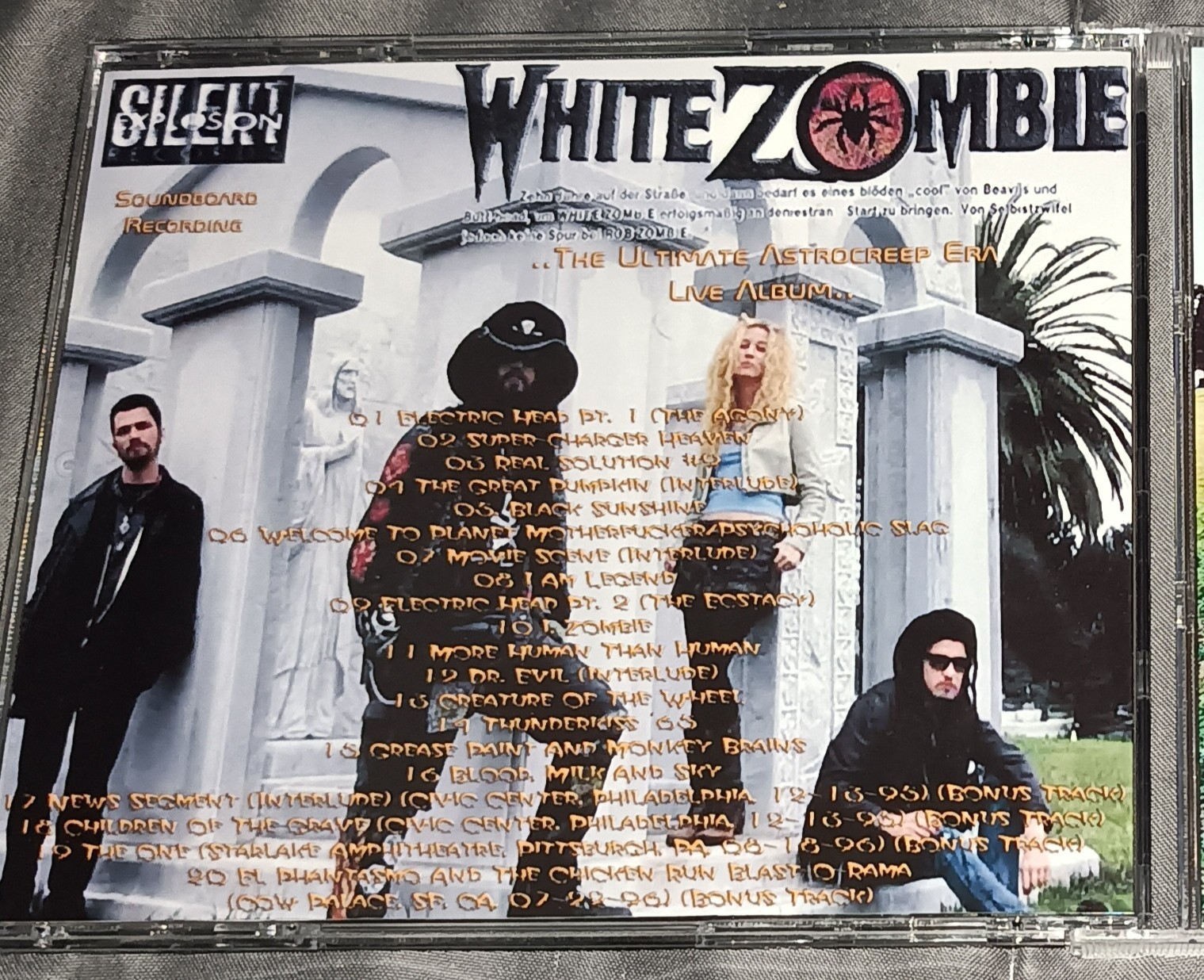 White Zombie Halloween Bash ’95 (Ultimate Astrocreep Era Live Album!) Promo CD
