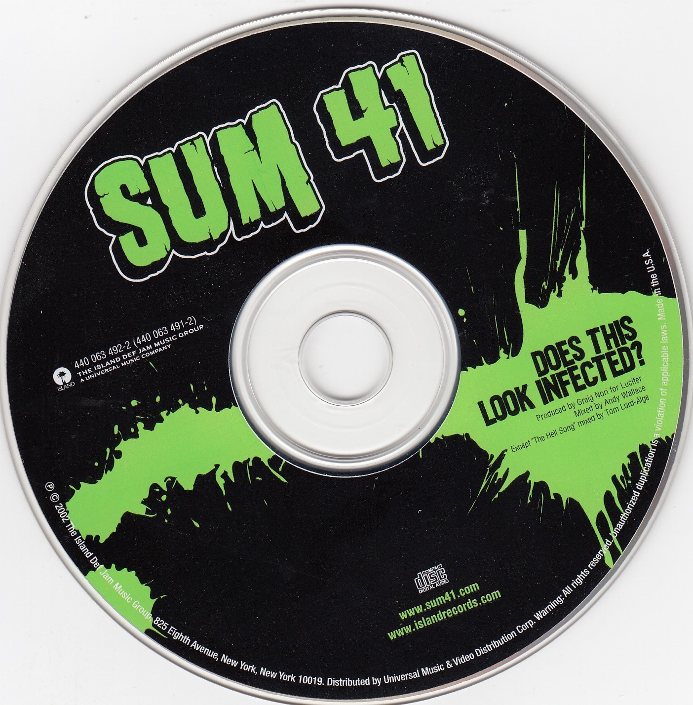 Sum 41 – Does This Look Infected? [PA] (CD, Nov-2002, Def Jam (USA)) + DVD