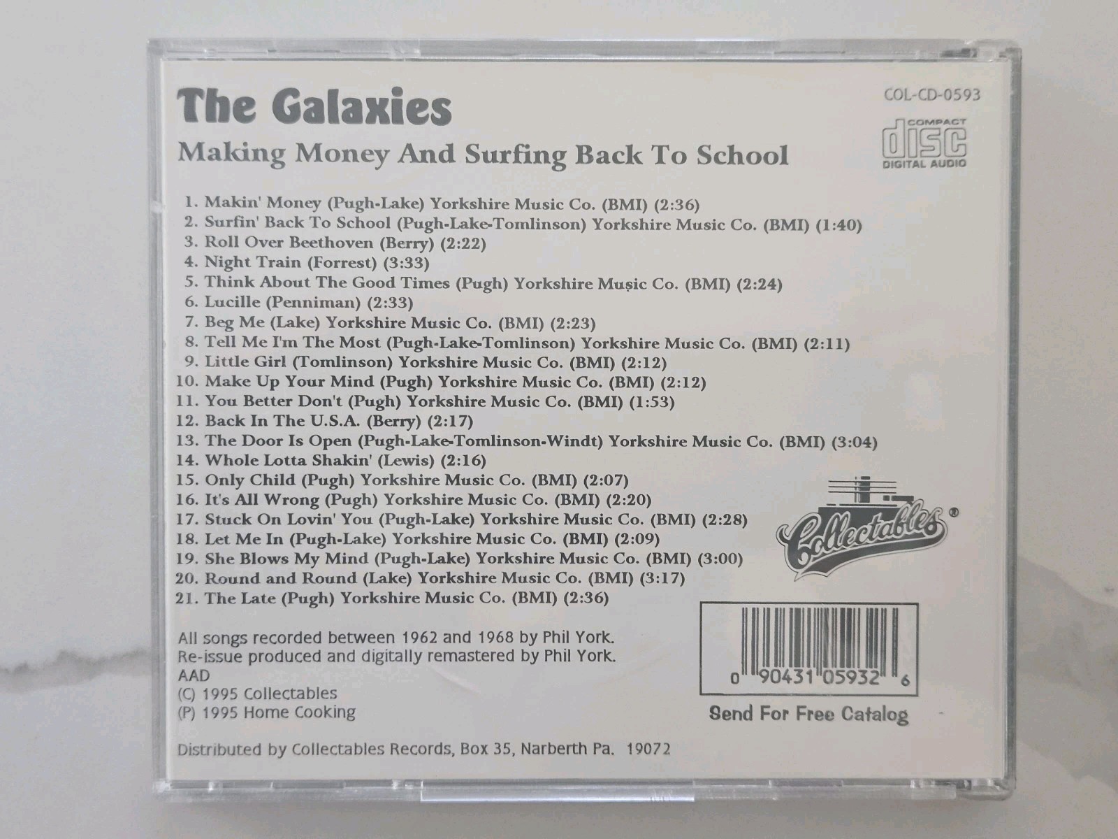 THE GALAXIES /MAKING MONEY AND SURFING BACK TO SCHOOL *CD ON COLLECTABLES LABEL