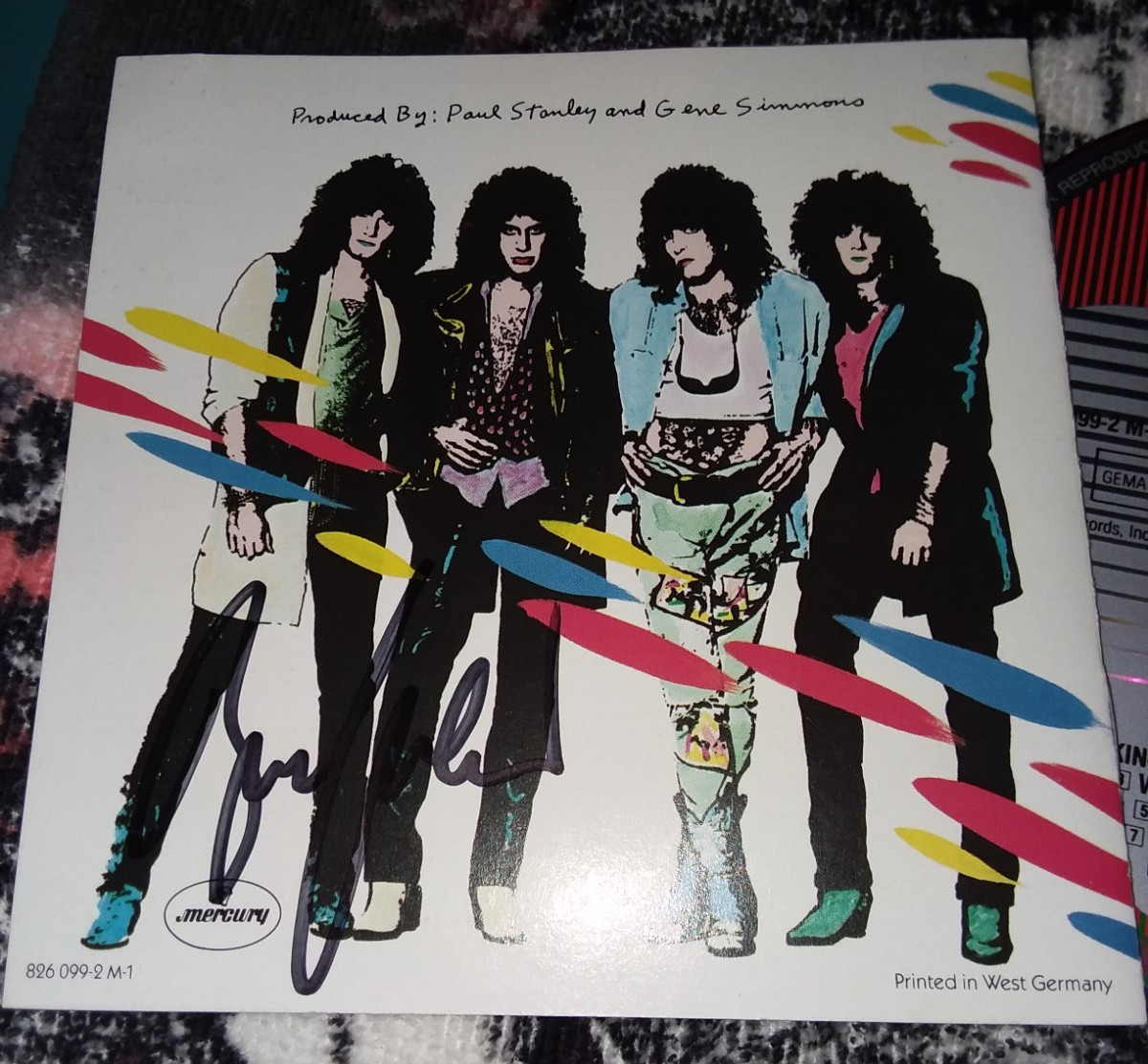 CD KISS Asylum 1985 West Germany RARE Atomic Disc SIGNED by Bruce Kulick