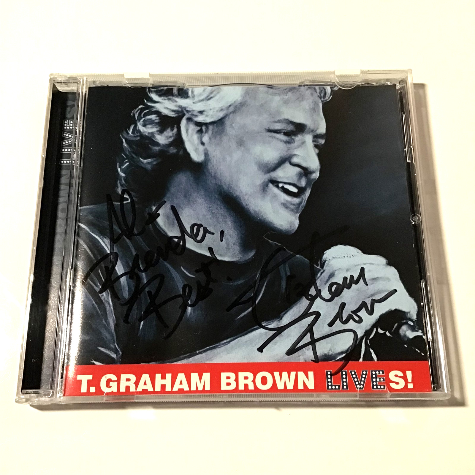 T. Graham Brown LIVES! CD 2001 Autographed Signed Country Live Album