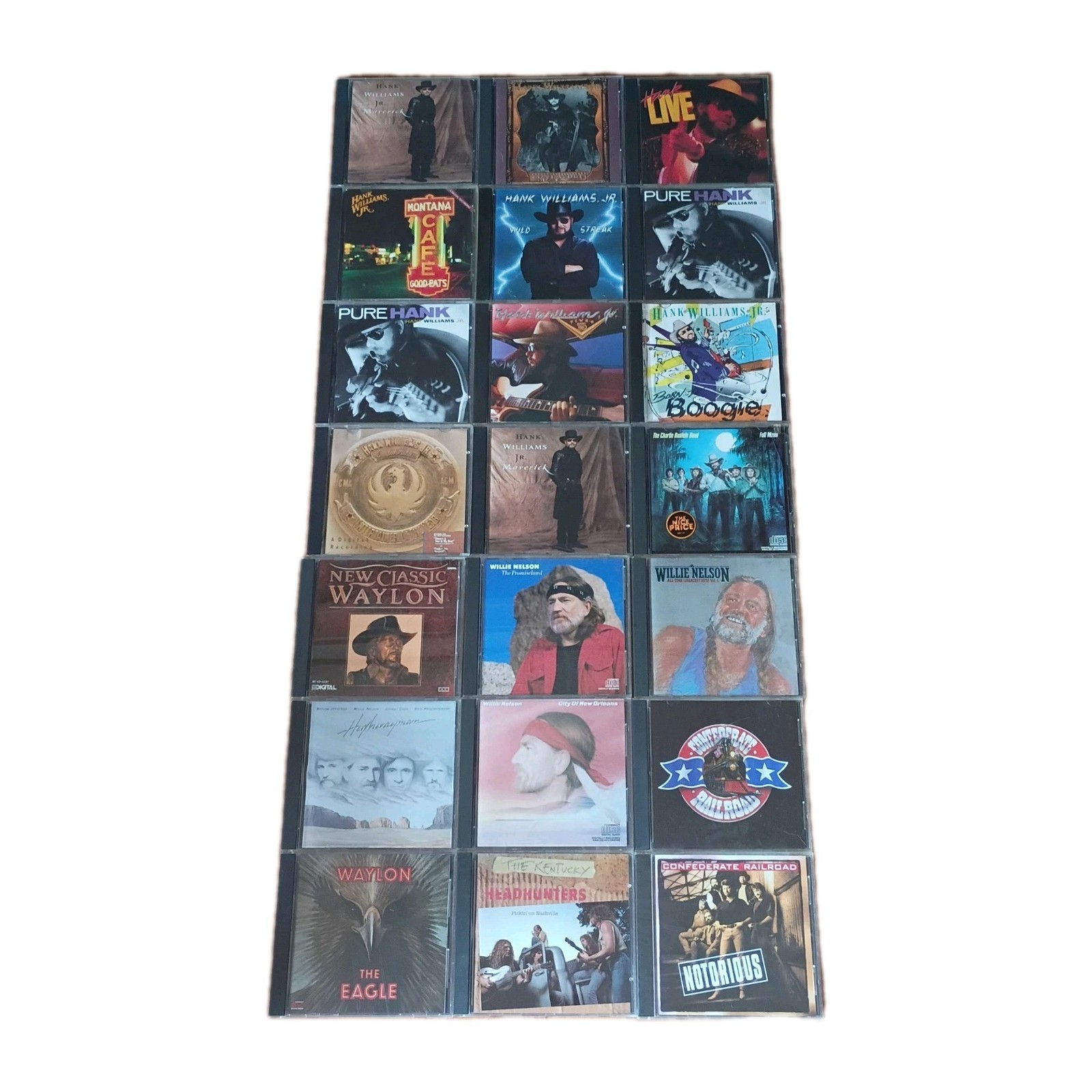 Lot Of 21 Outlaw Country Music CDs Hank Jr. Waylon Willie Charlie Daniels