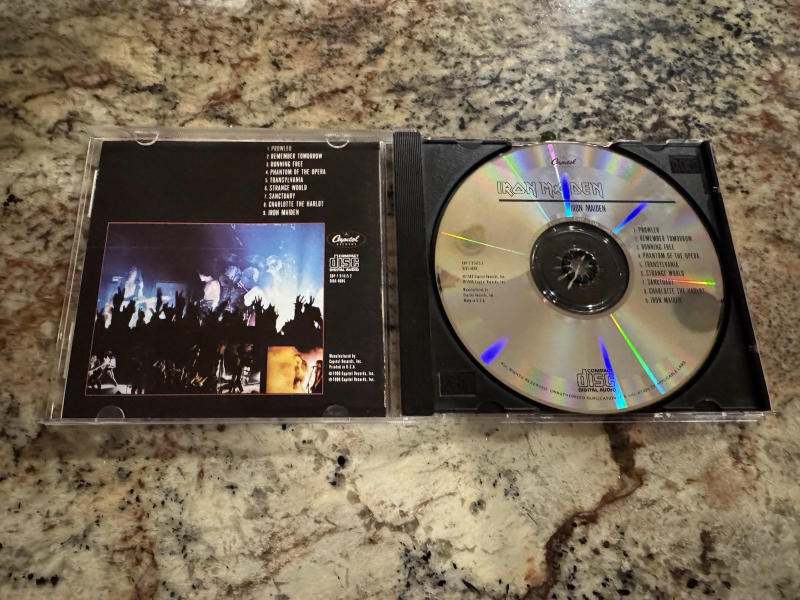 Iron Maiden CD 1980 Self Titled Original Pressing Capitol 1988 Captiol JAX 10 C