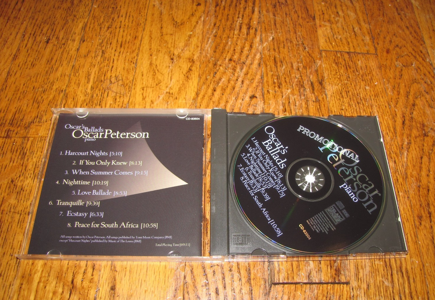 OSCAR PETTERSON – OSCAR’S BALLADS – TELARC PROMO CD