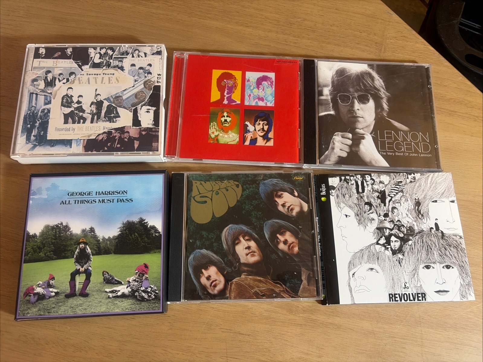 The Beatles CD Lot Anthology Rubber Soul Revolver Lennon Harrison Lot 6 Albums