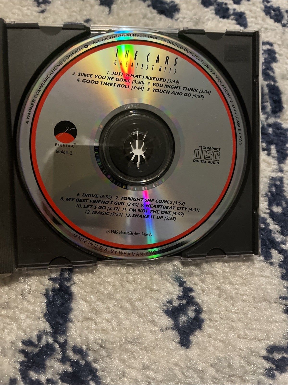 Greatest Hits by Cars Music CD With Case And Insert