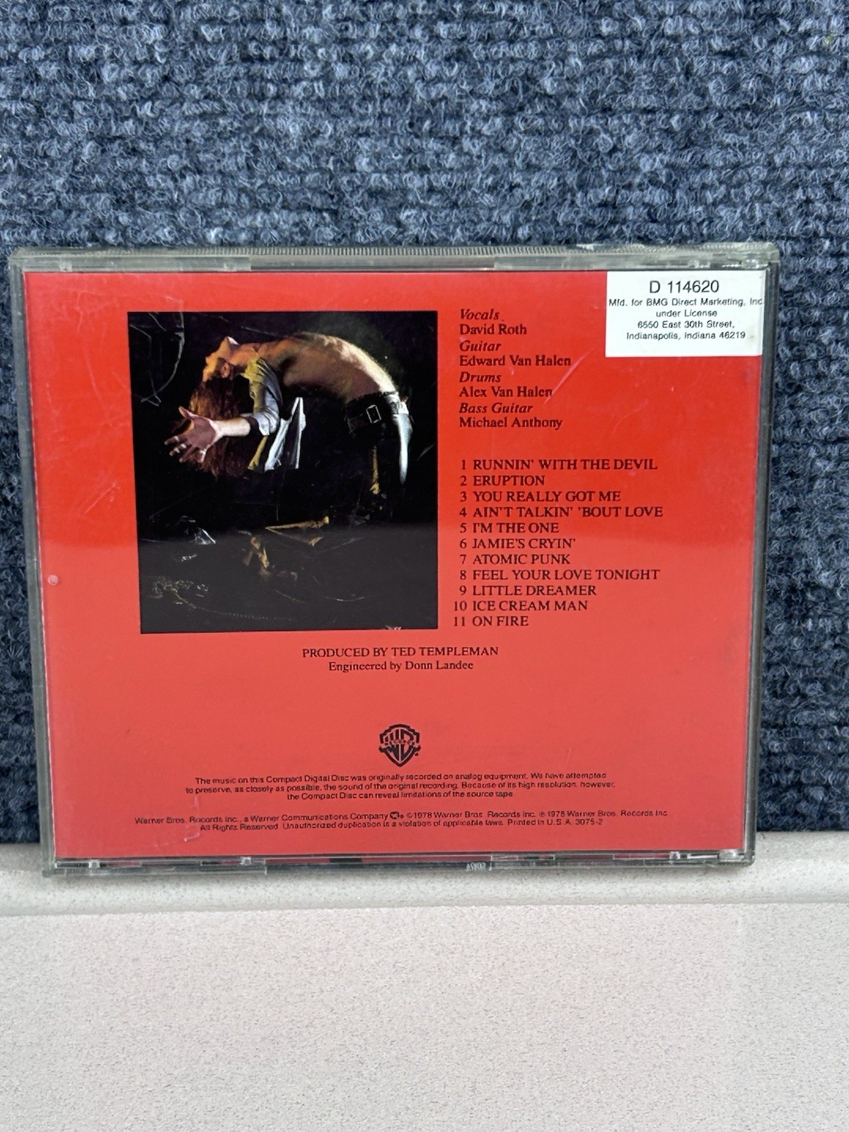 Van Halen (Self-Titled Album) (CD Warner Bros. Records) 3075-2 WB D-114620