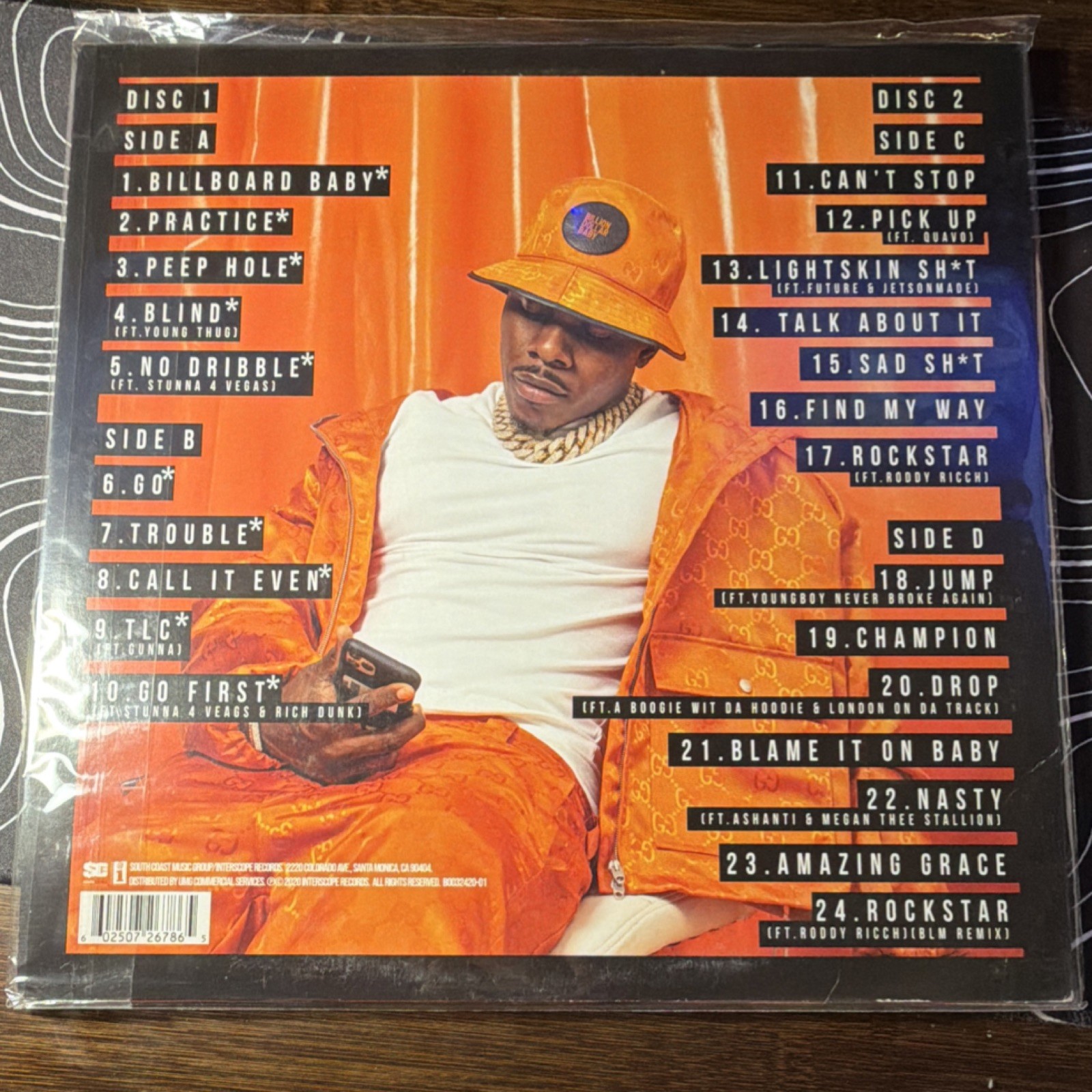 DaBaby Blame It on Baby (2020) Vinyl Album Interscope Rap/Hip-Hop Explicit