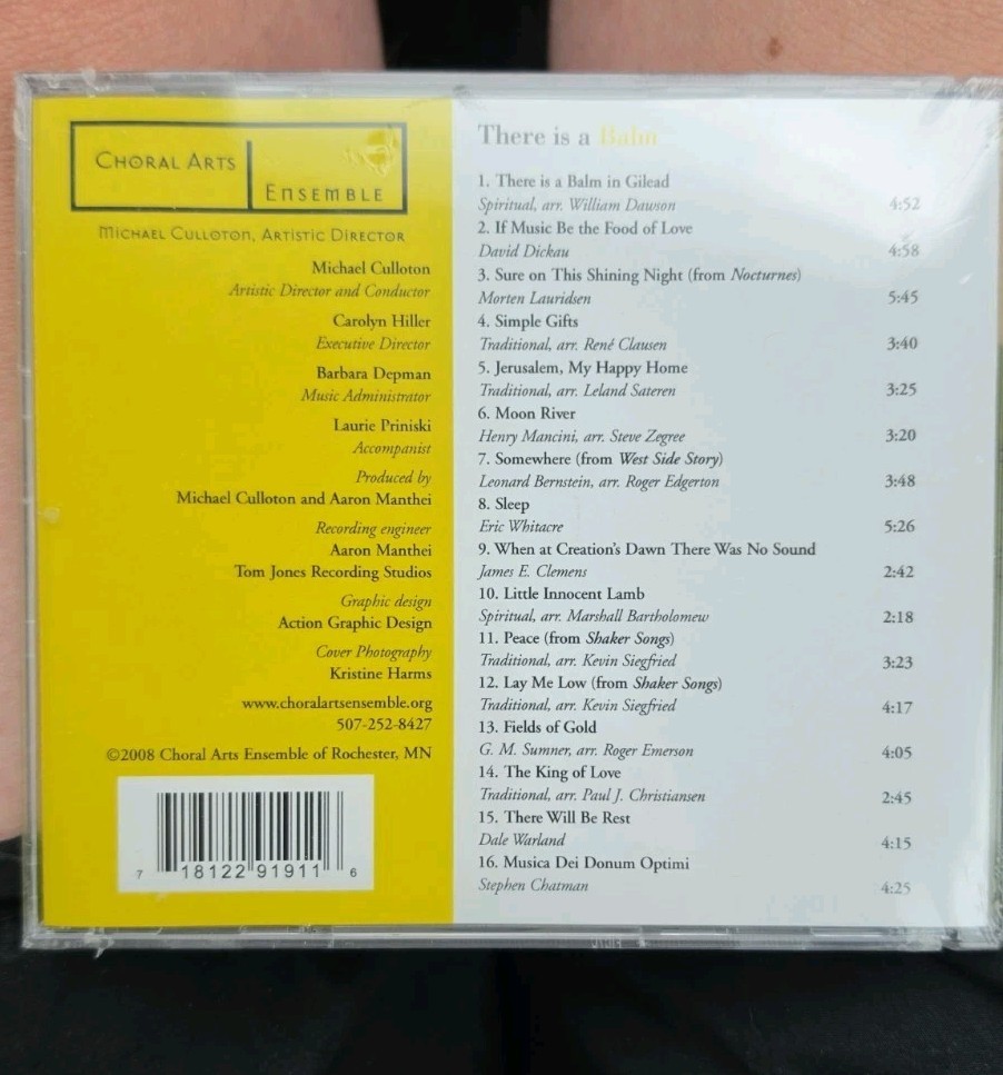 New Sealed There Is a Balm cd Music for times of healing Choral Michael Culloton