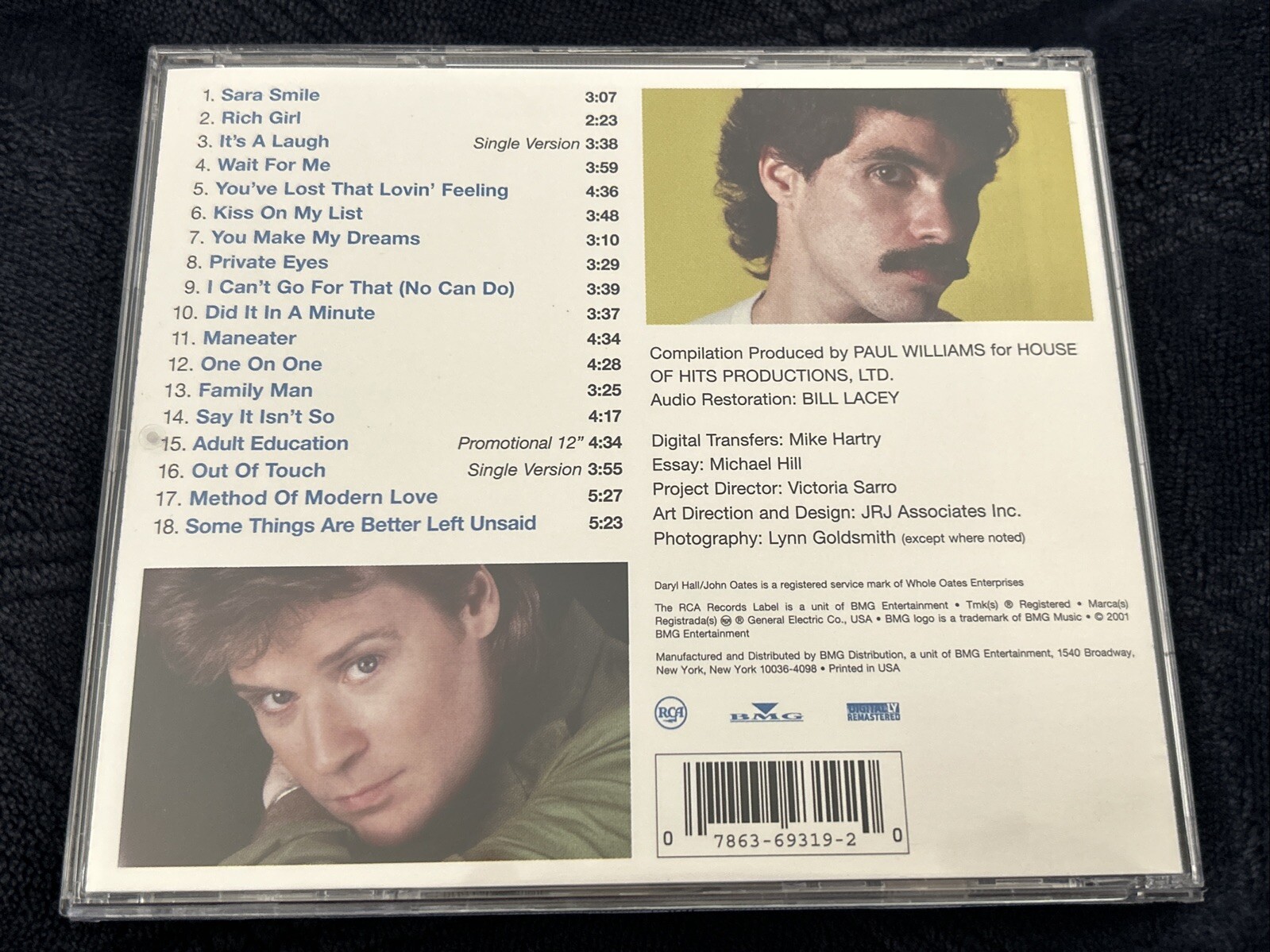The Very Best of Daryl Hall and John Oates CD, 2001, RCA, NM- CONDITION OVERALL!