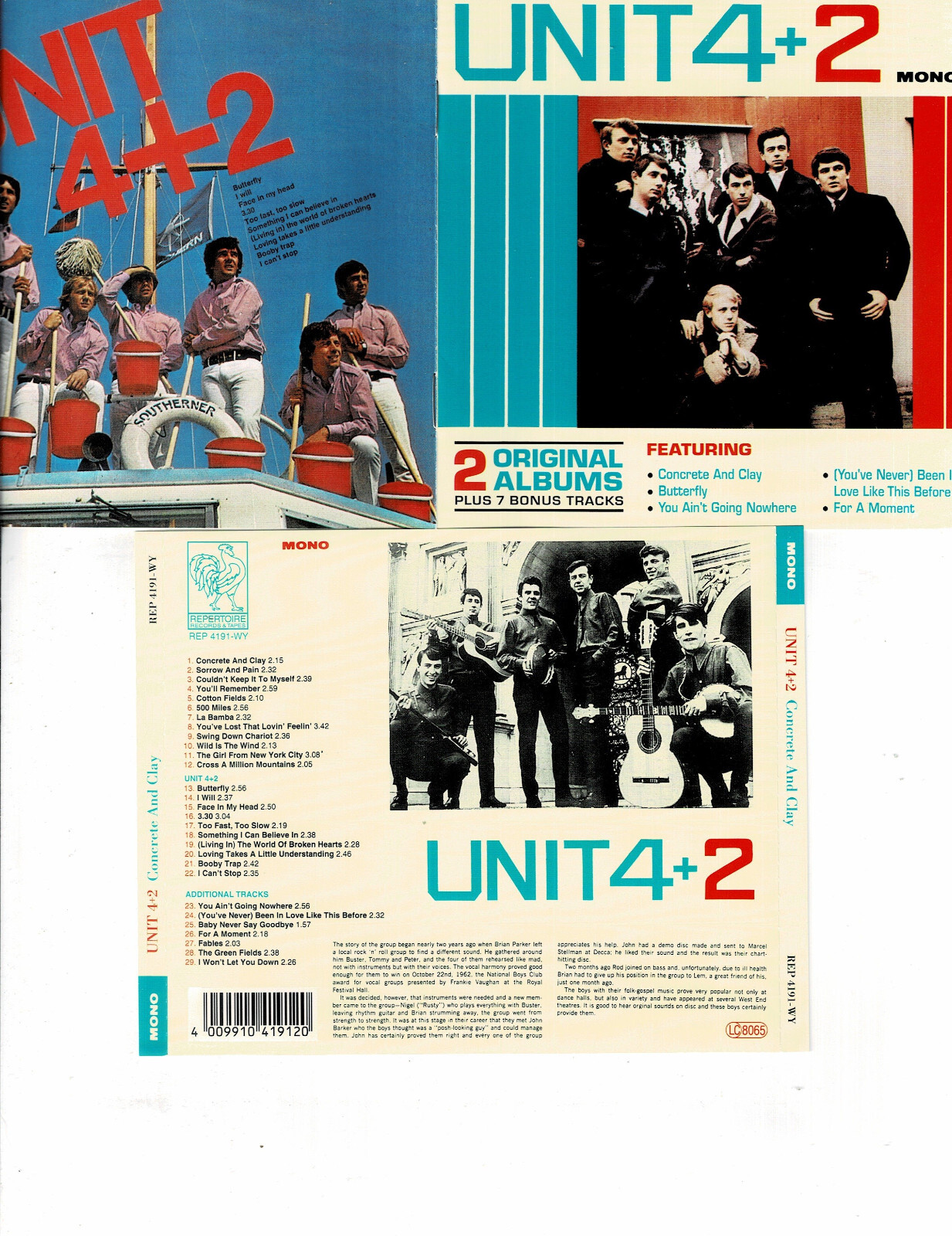 UNIT 4 + 2 – UNIT 4 + 2/CONCRETE AND CLAY (CD 1994) **29 TRACKS** REPERTOIRE