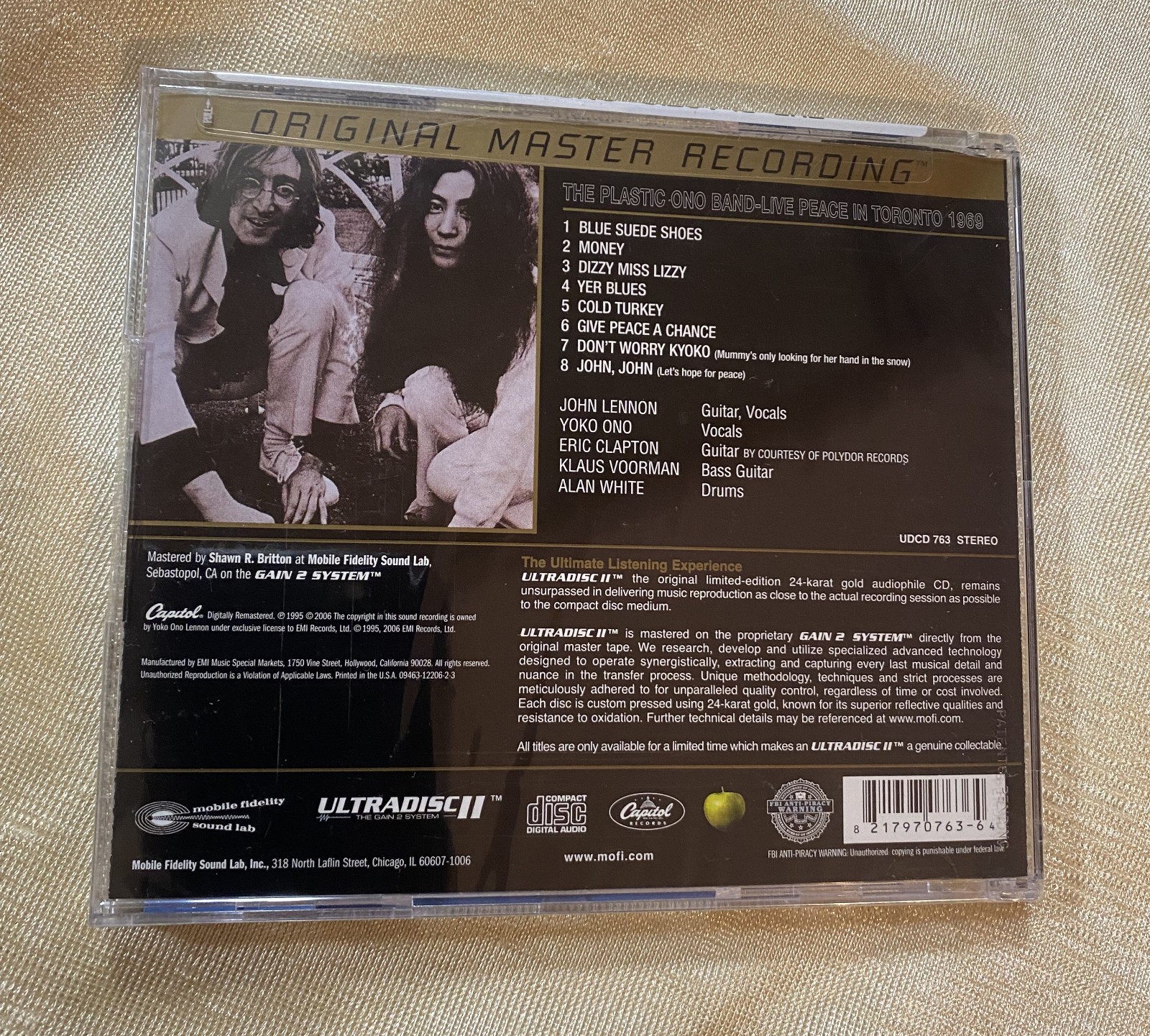 John Lennon The Plastic Ono Band Live Peace Toronto NEW! MFSL Gold CD Audiophile