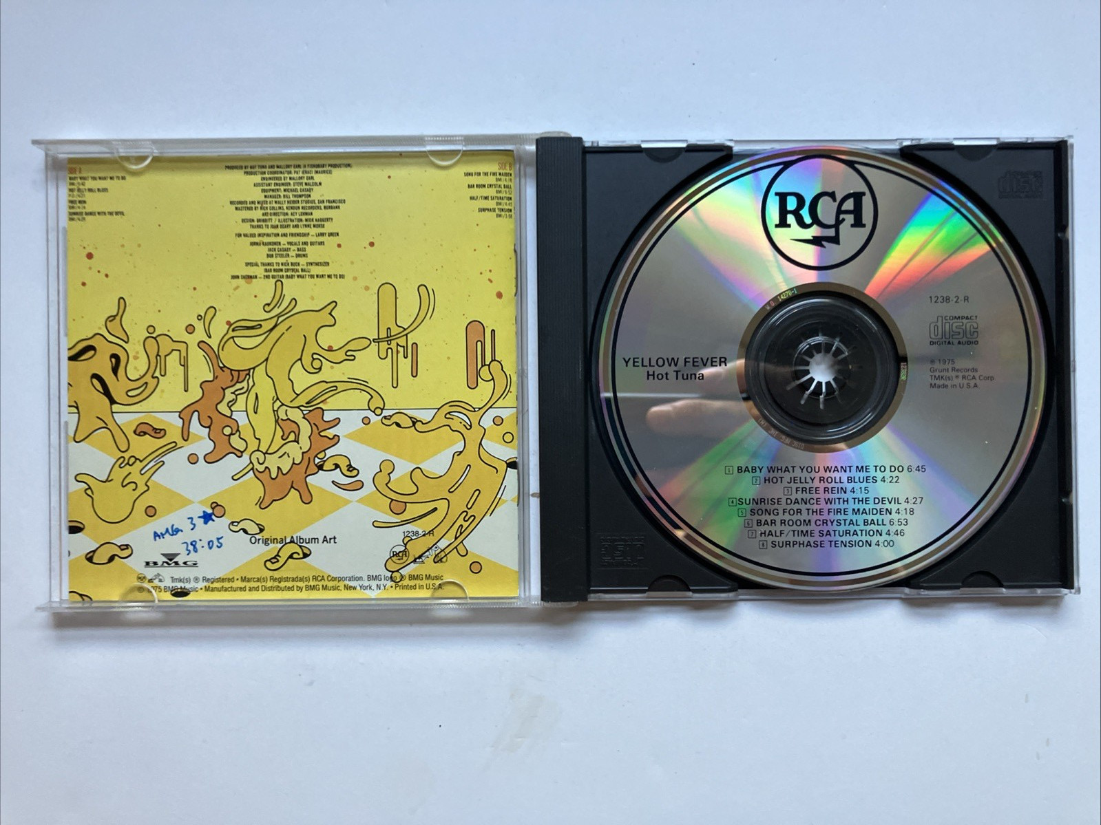 Yellow Fever by Hot Tuna (CD, Aug-1990, RCA) Very Good Condition